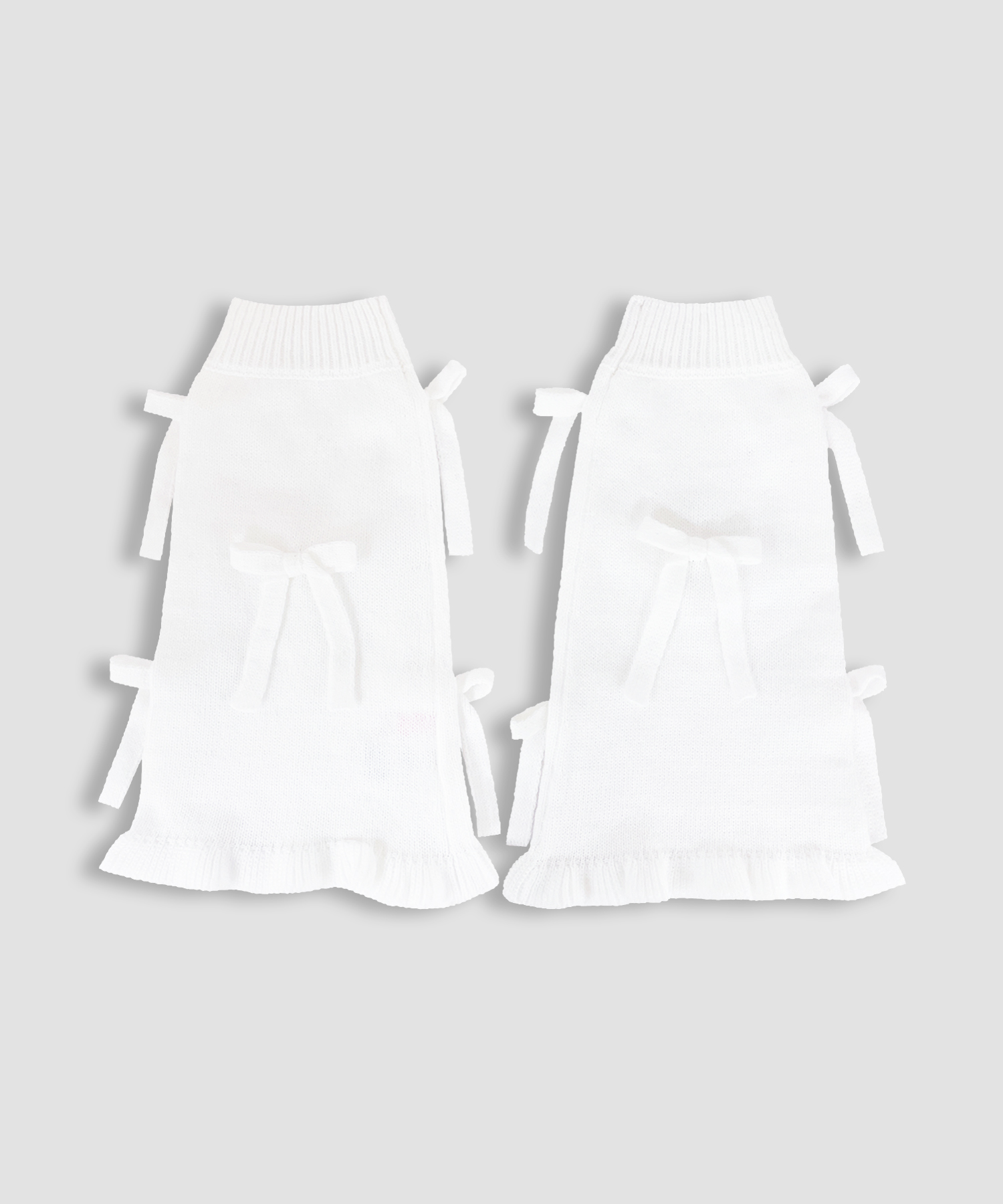 ニットリボンレッグウォーマー