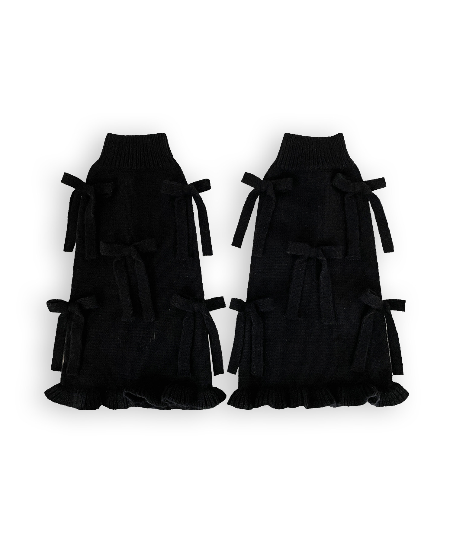 ニットリボンレッグウォーマー