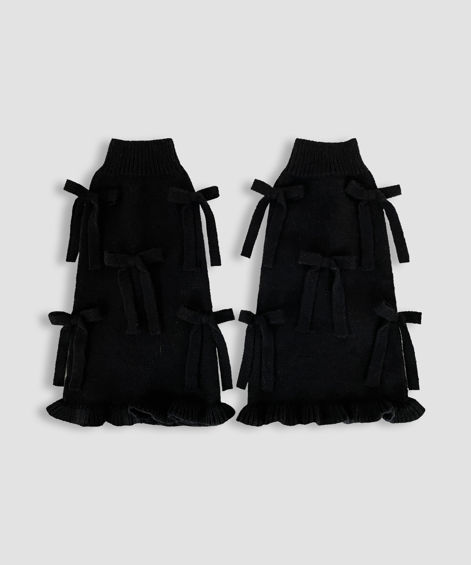 ニットリボンレッグウォーマー