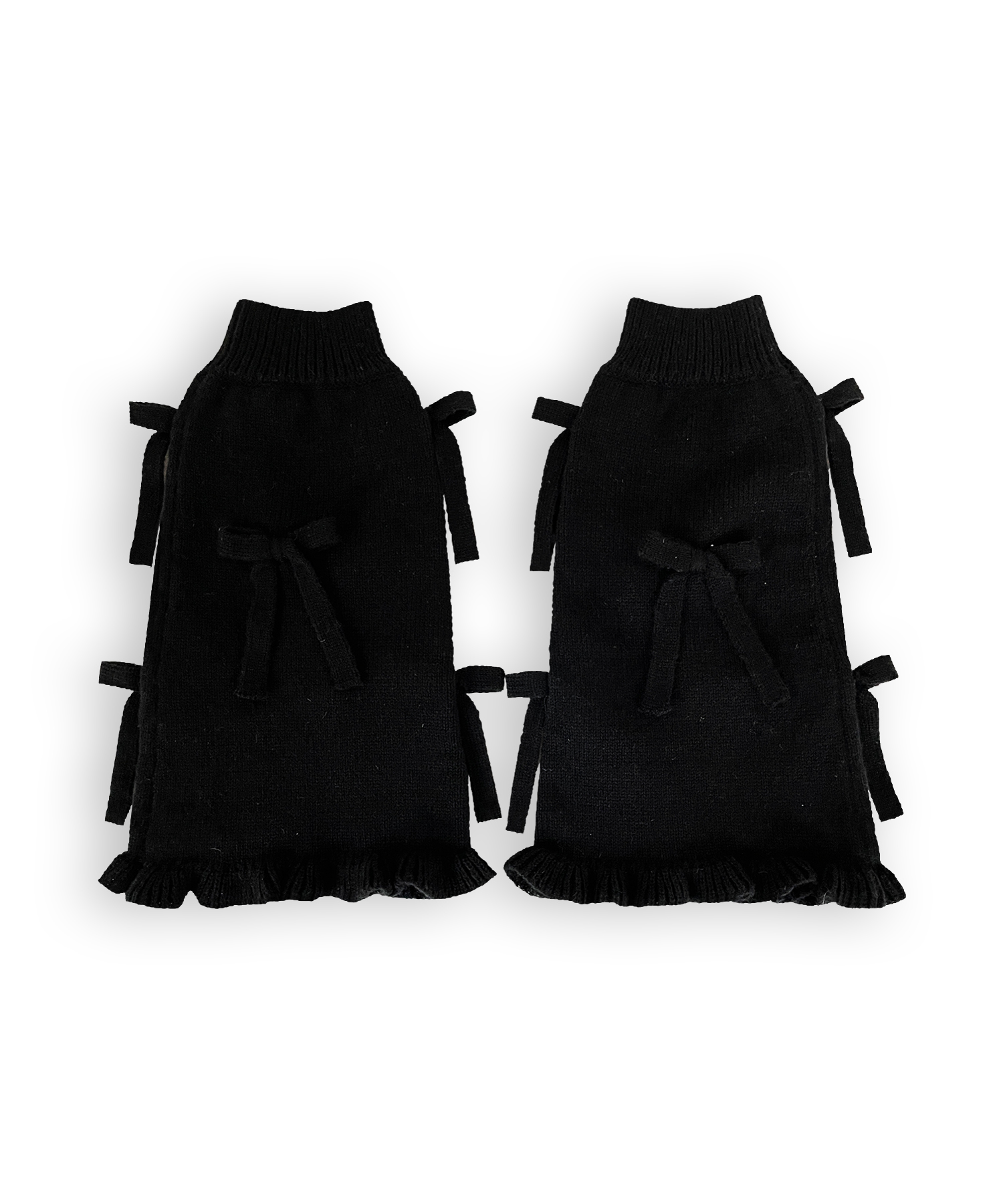 ニットリボンレッグウォーマー