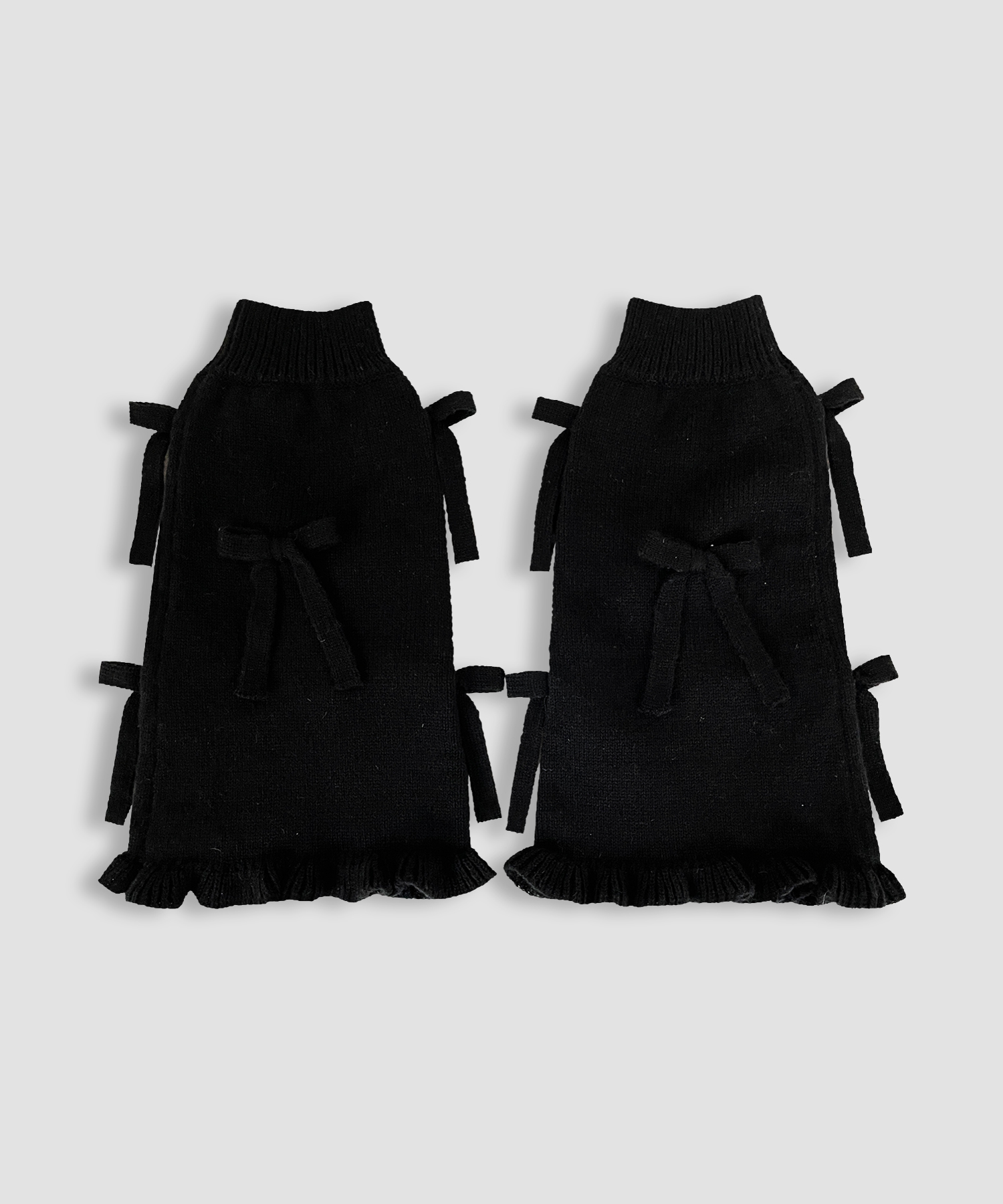 ニットリボンレッグウォーマー