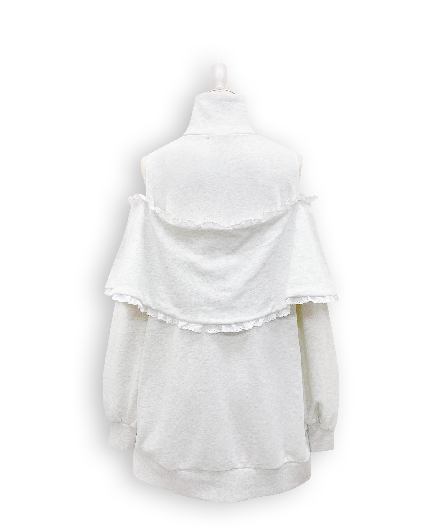 リボンライクハーフジップスウェットワンピース