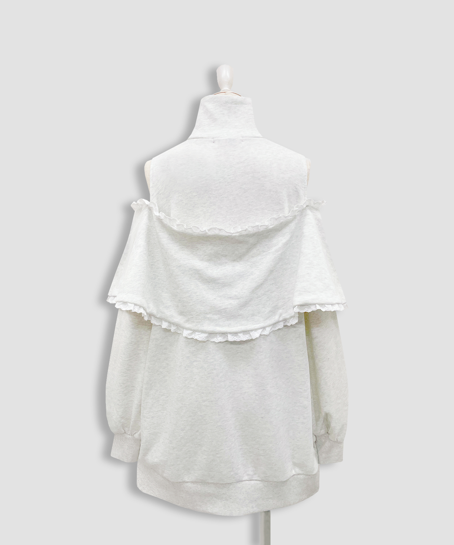 リボンライクハーフジップスウェットワンピース