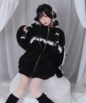 【予約販売】コットンレースフェイクボアアウター
