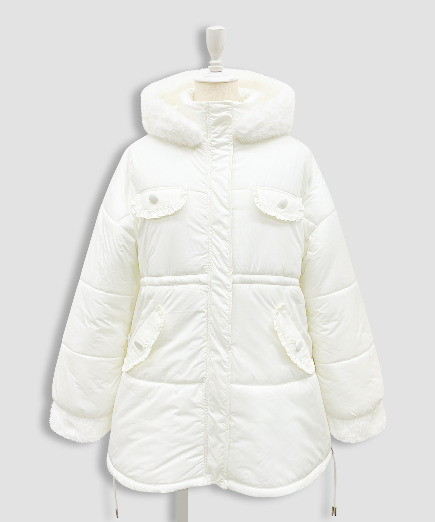 ポイントエコファー中綿フードジャケット