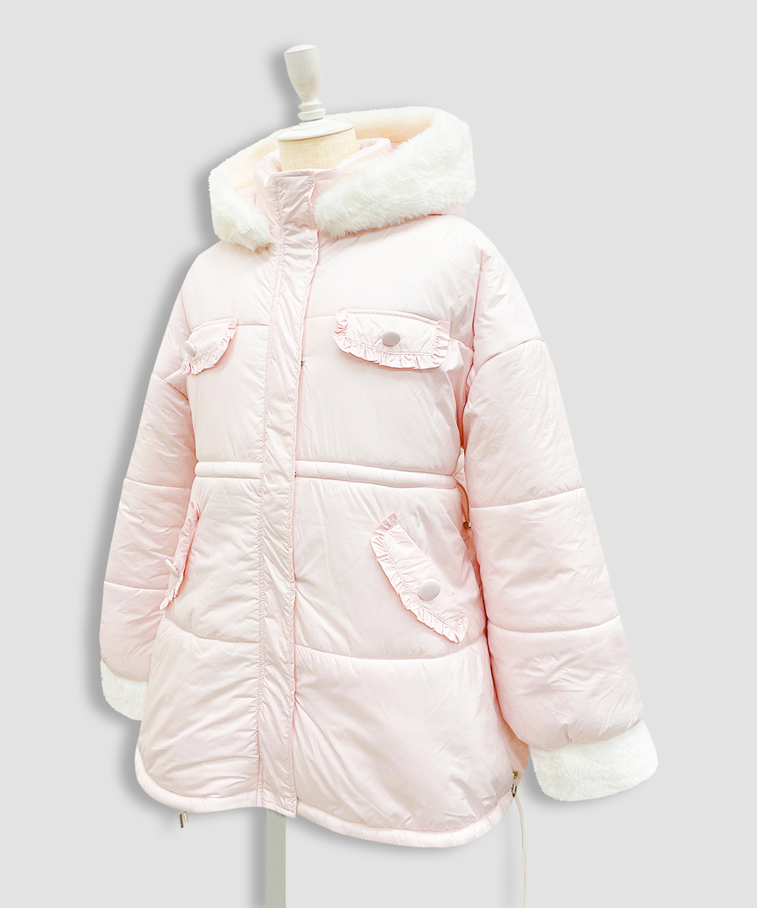 ポイントエコファー中綿フードジャケット