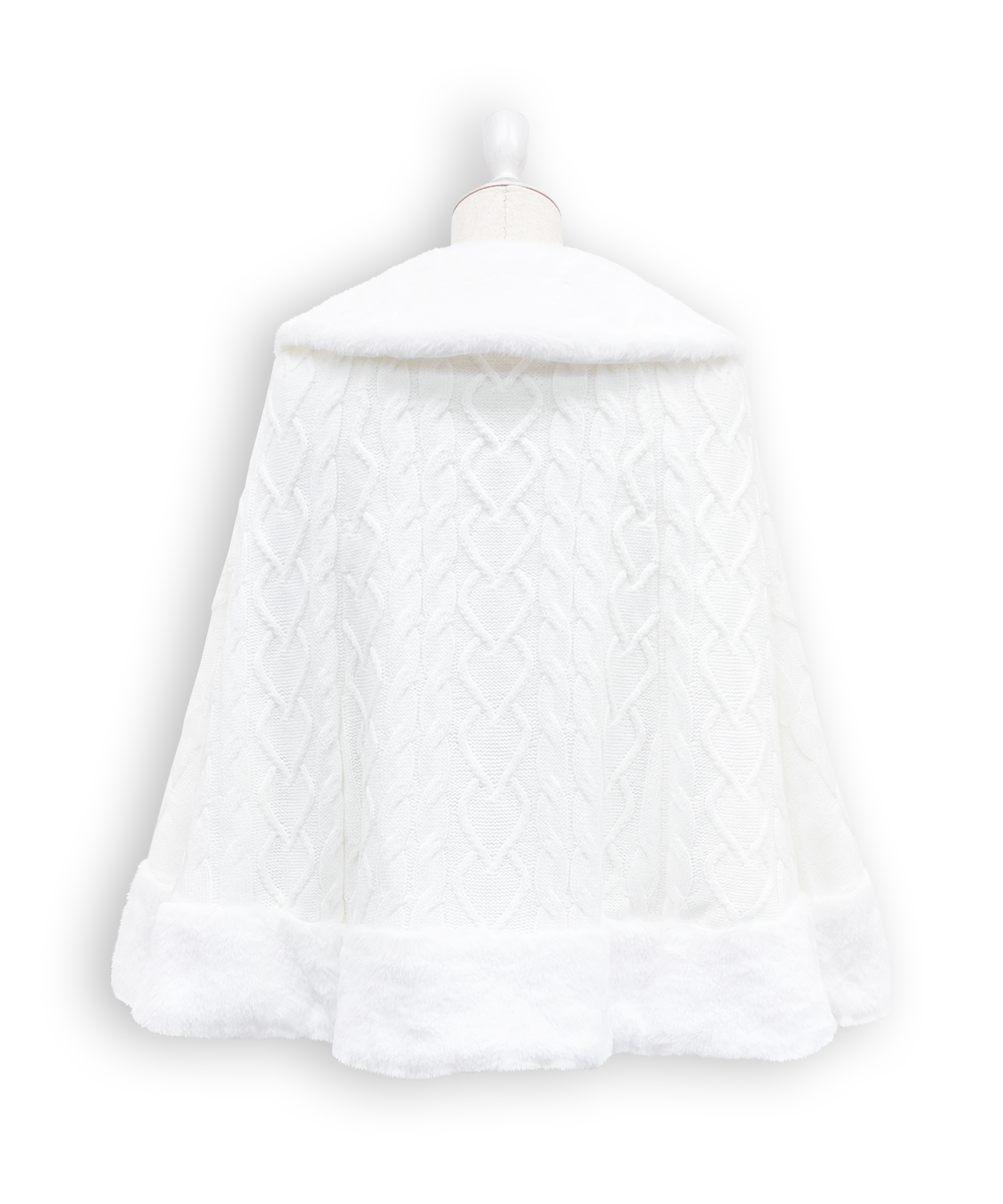 コットンレースはしごリボンポンチョ