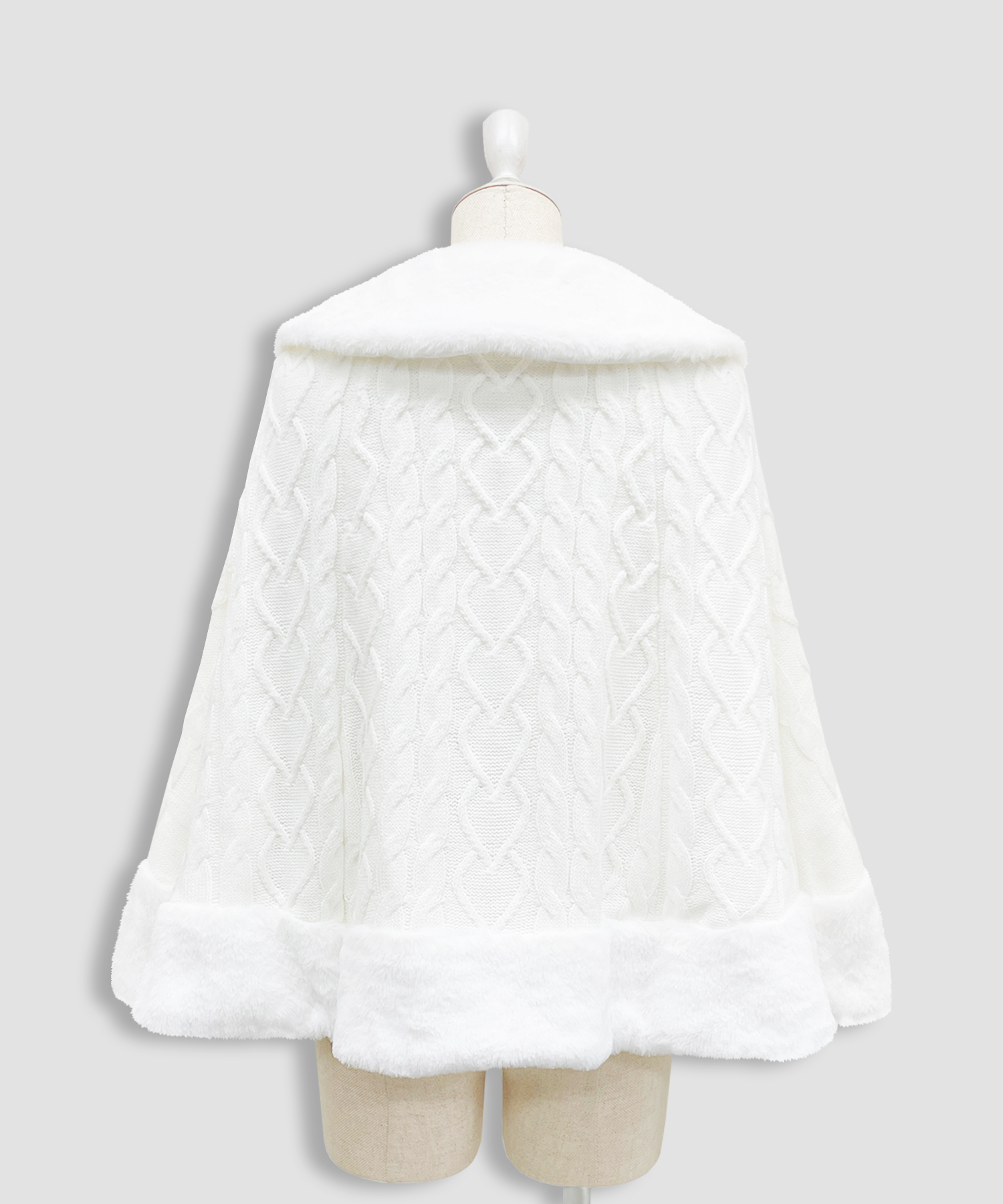 コットンレースはしごリボンポンチョ