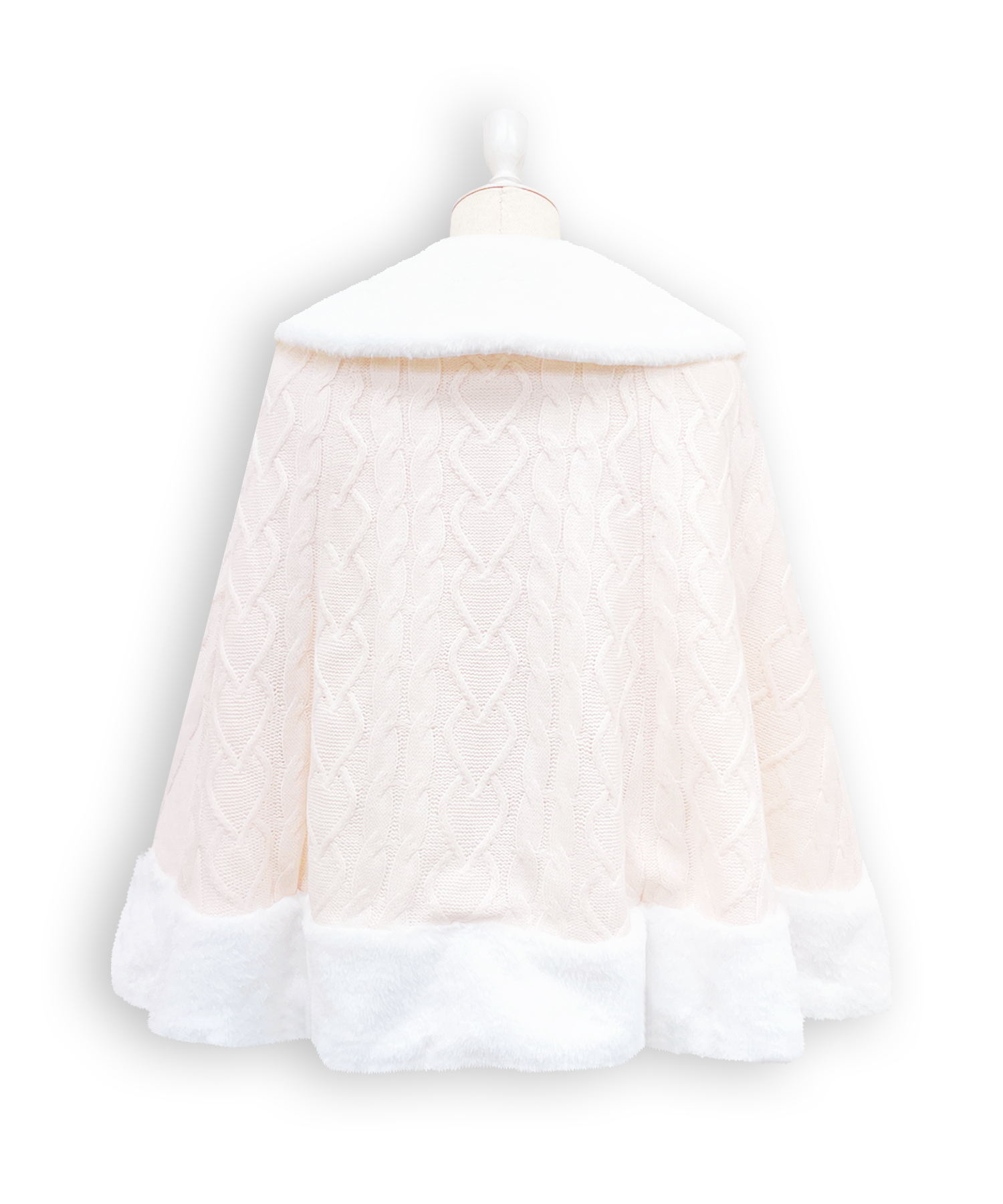 コットンレースはしごリボンポンチョ