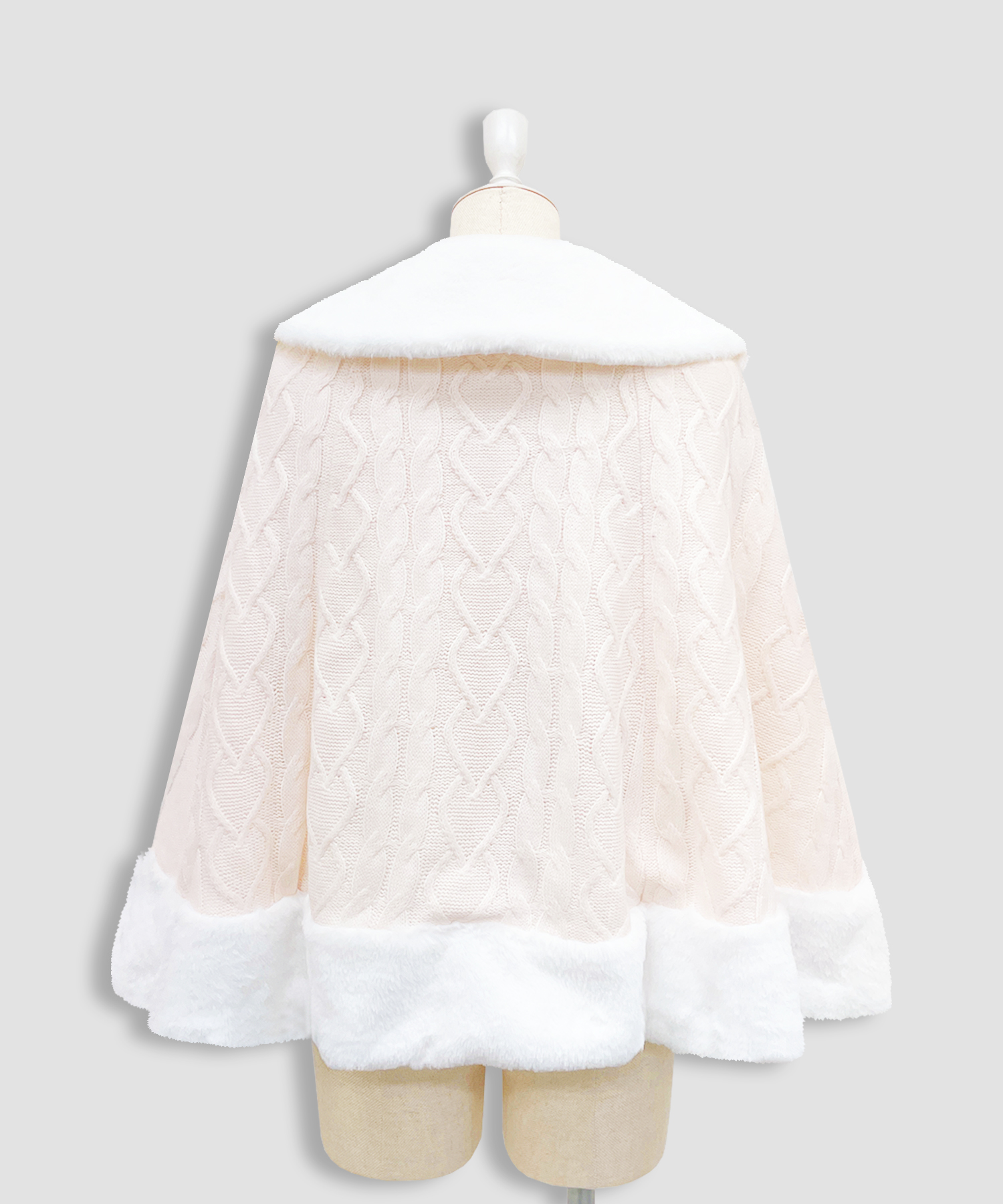 コットンレースはしごリボンポンチョ