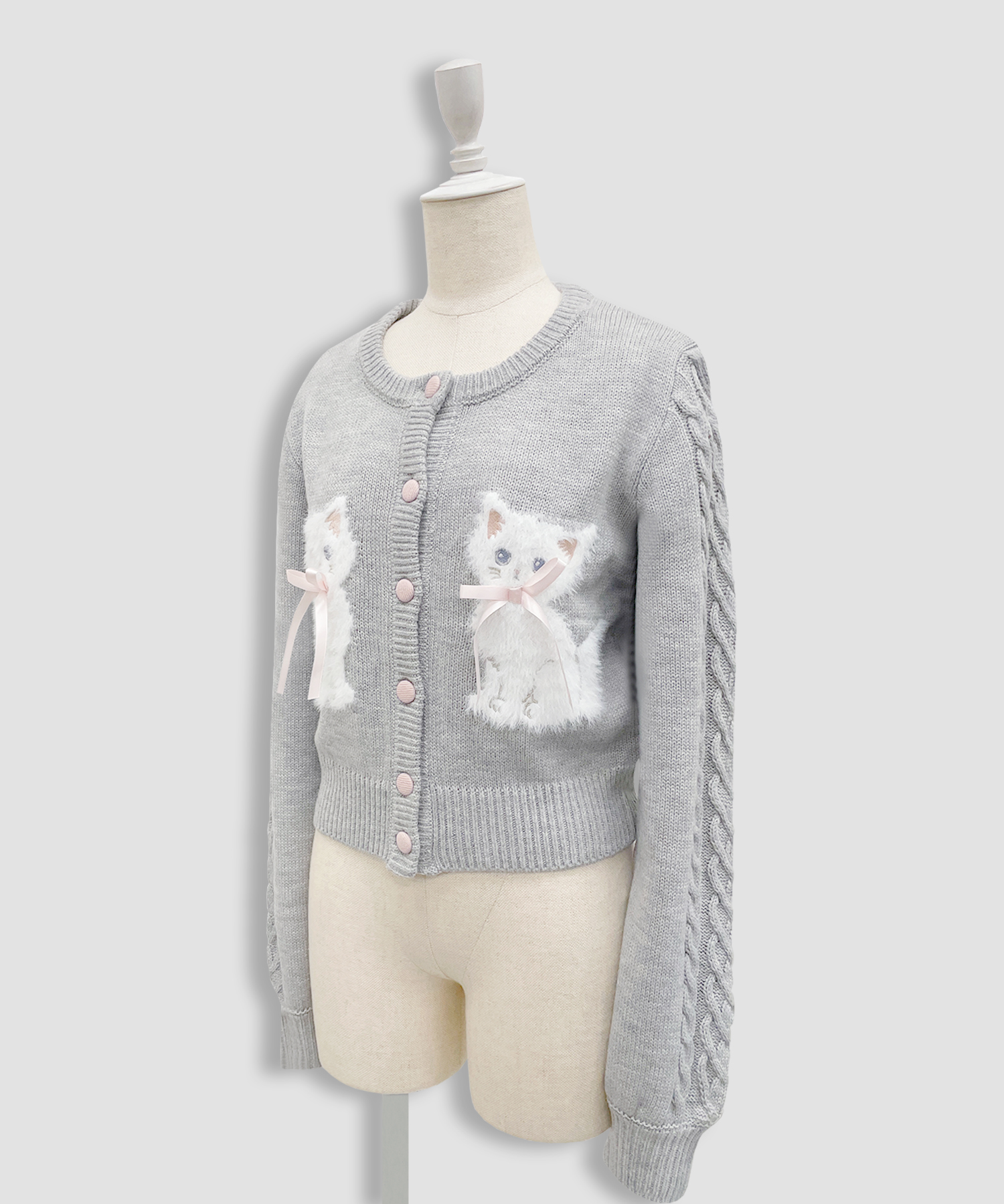 twins catsジャガードニットカーディガン