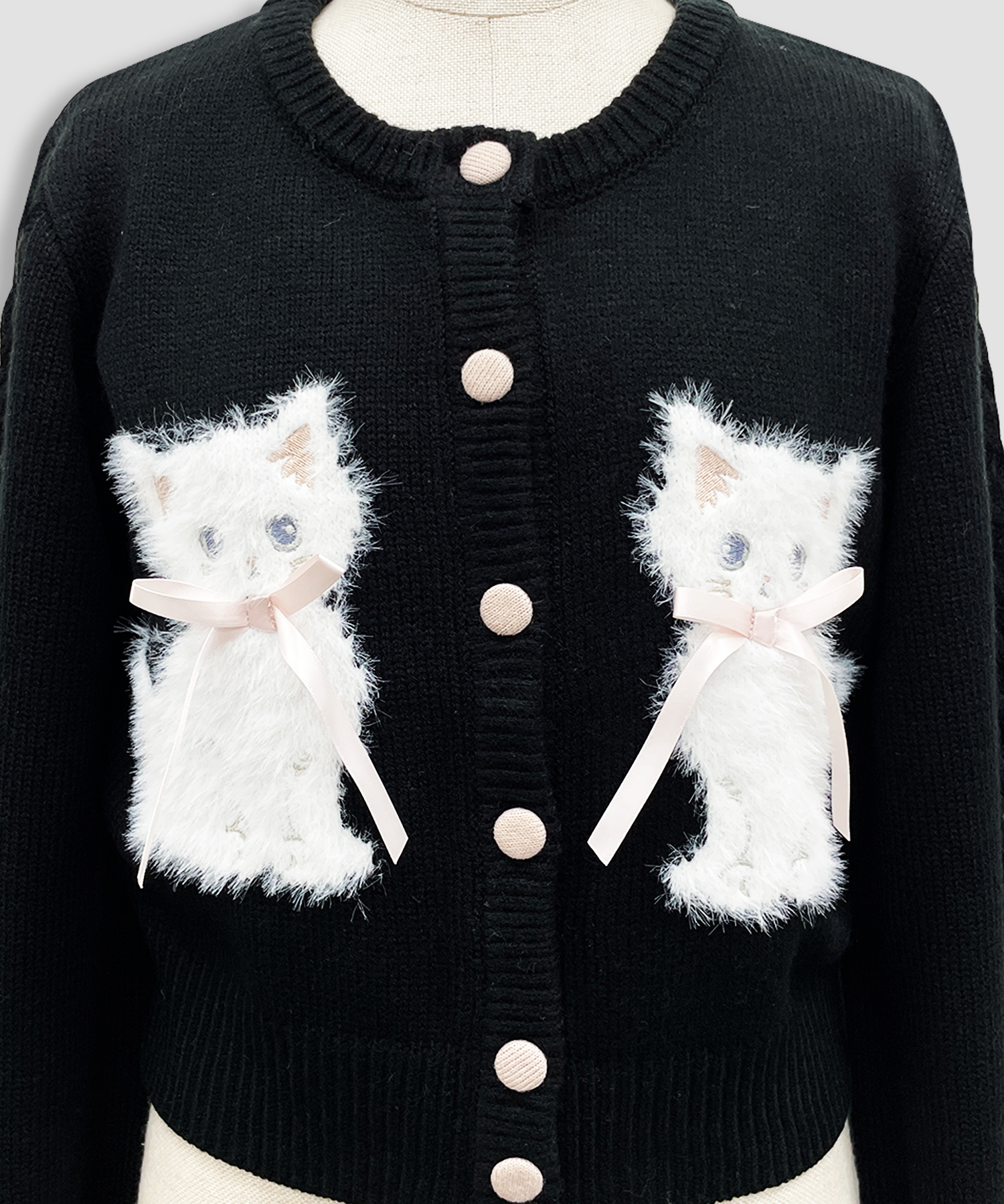 twins catsジャガードニットカーディガン