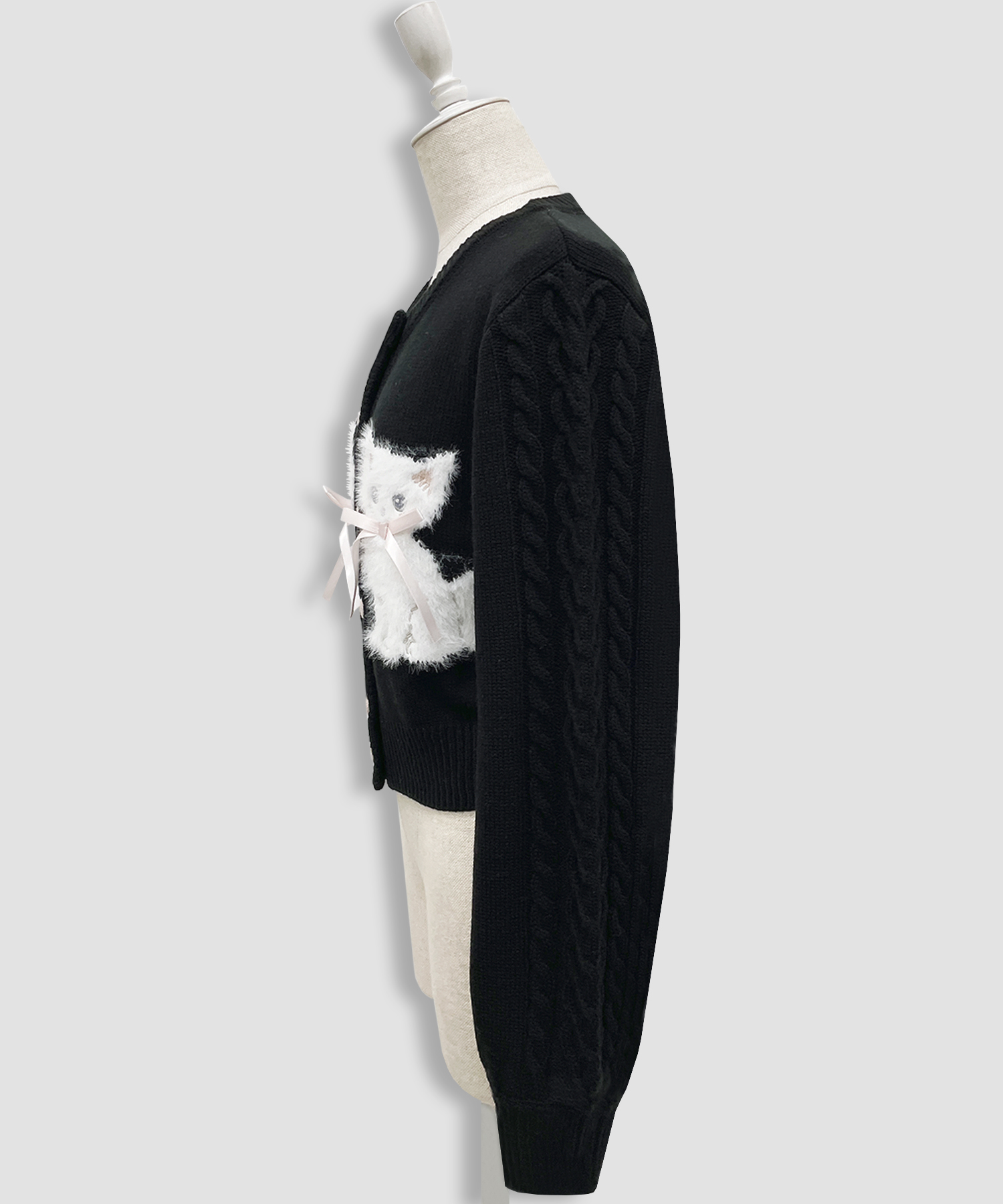 twins catsジャガードニットカーディガン