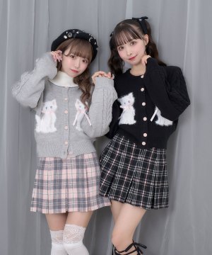 twins catsジャガードニットカーディガン