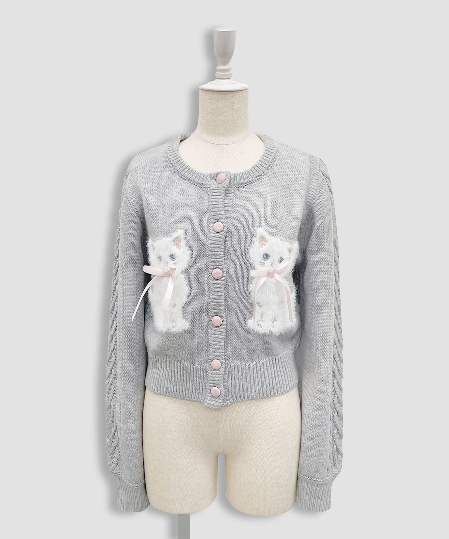 twins catsジャガードニットカーディガン