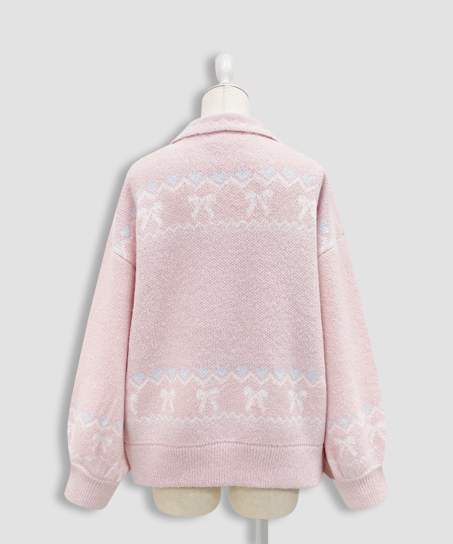 フルジップうさぎカウチンニット