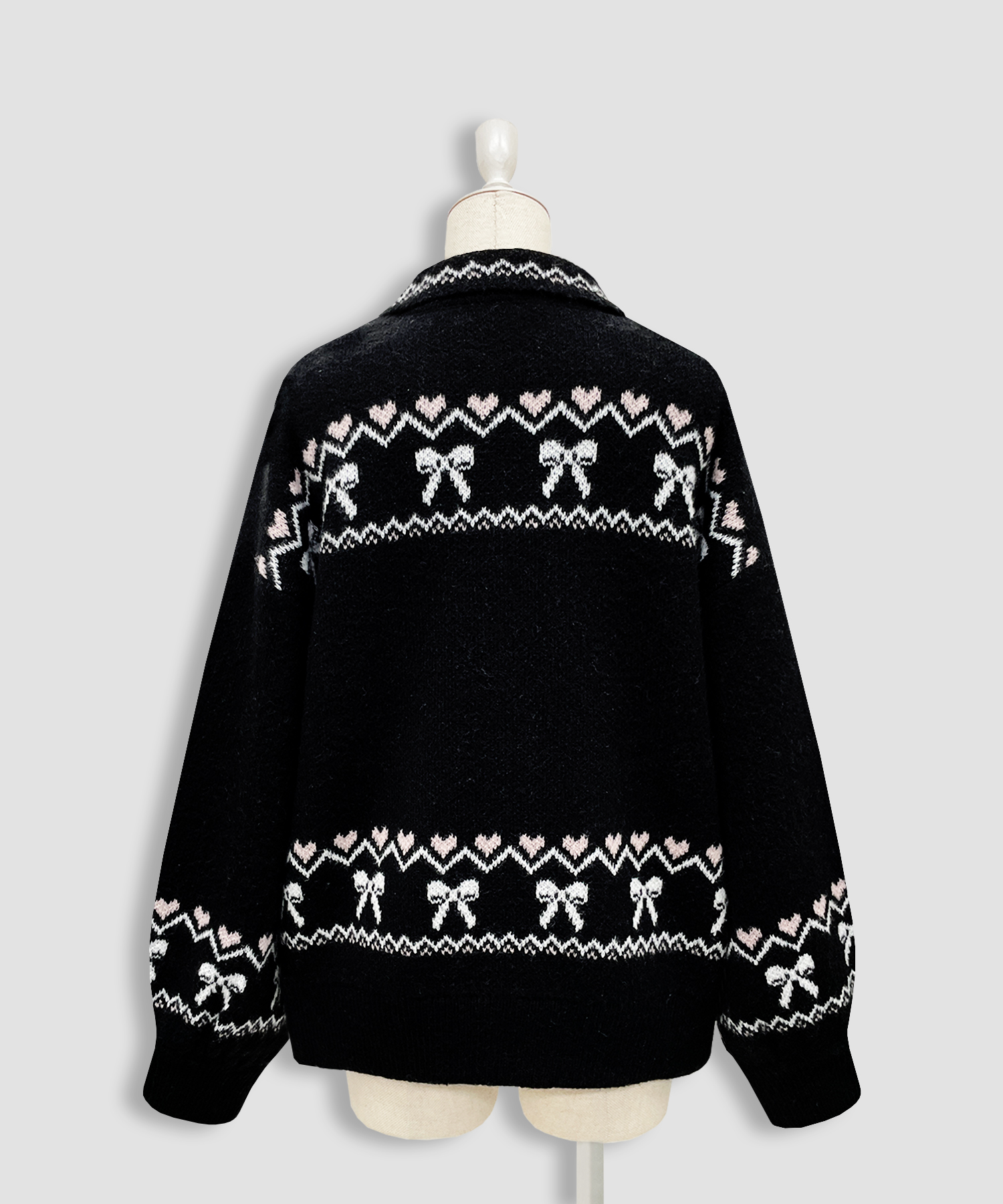 フルジップうさぎカウチンニット