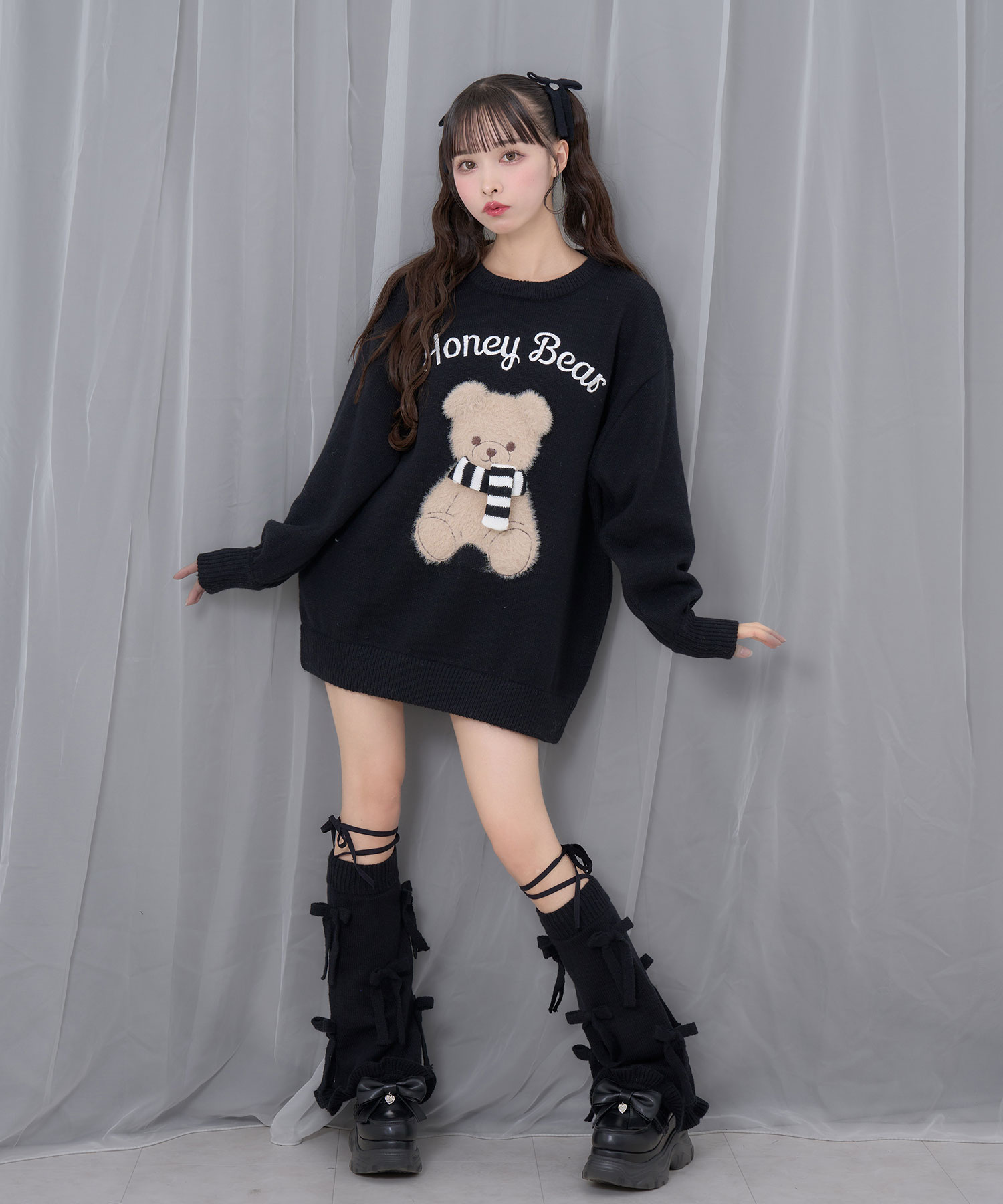 winterシナモンジャガードビッグニット