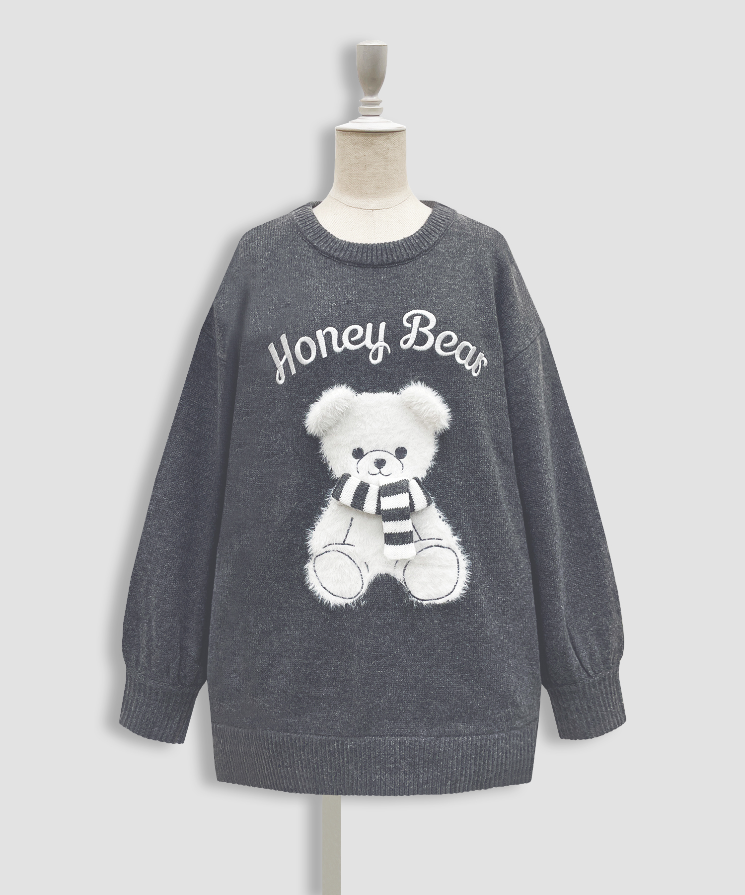 winterシナモンジャガードビッグニット