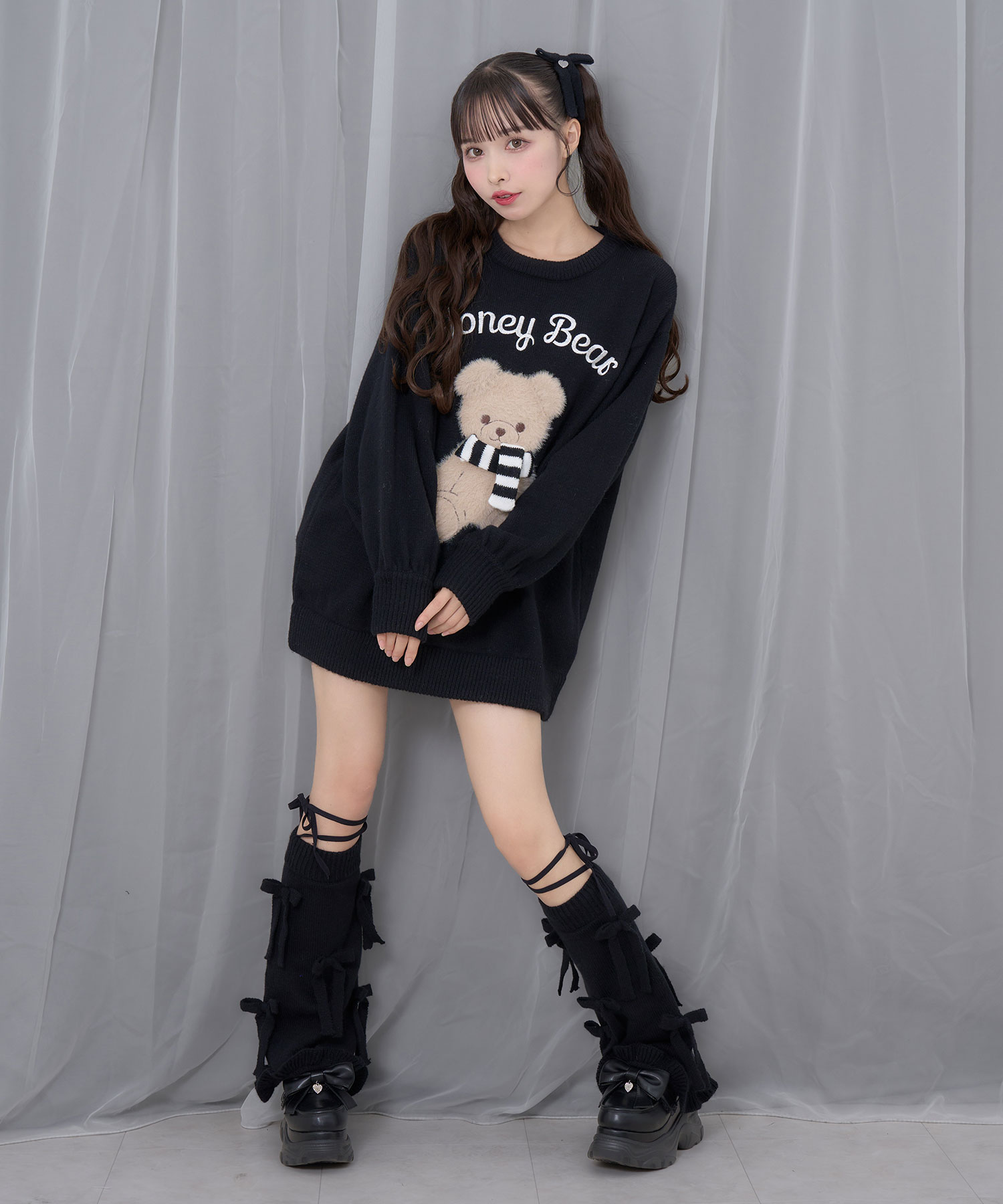 winterシナモンジャガードビッグニット