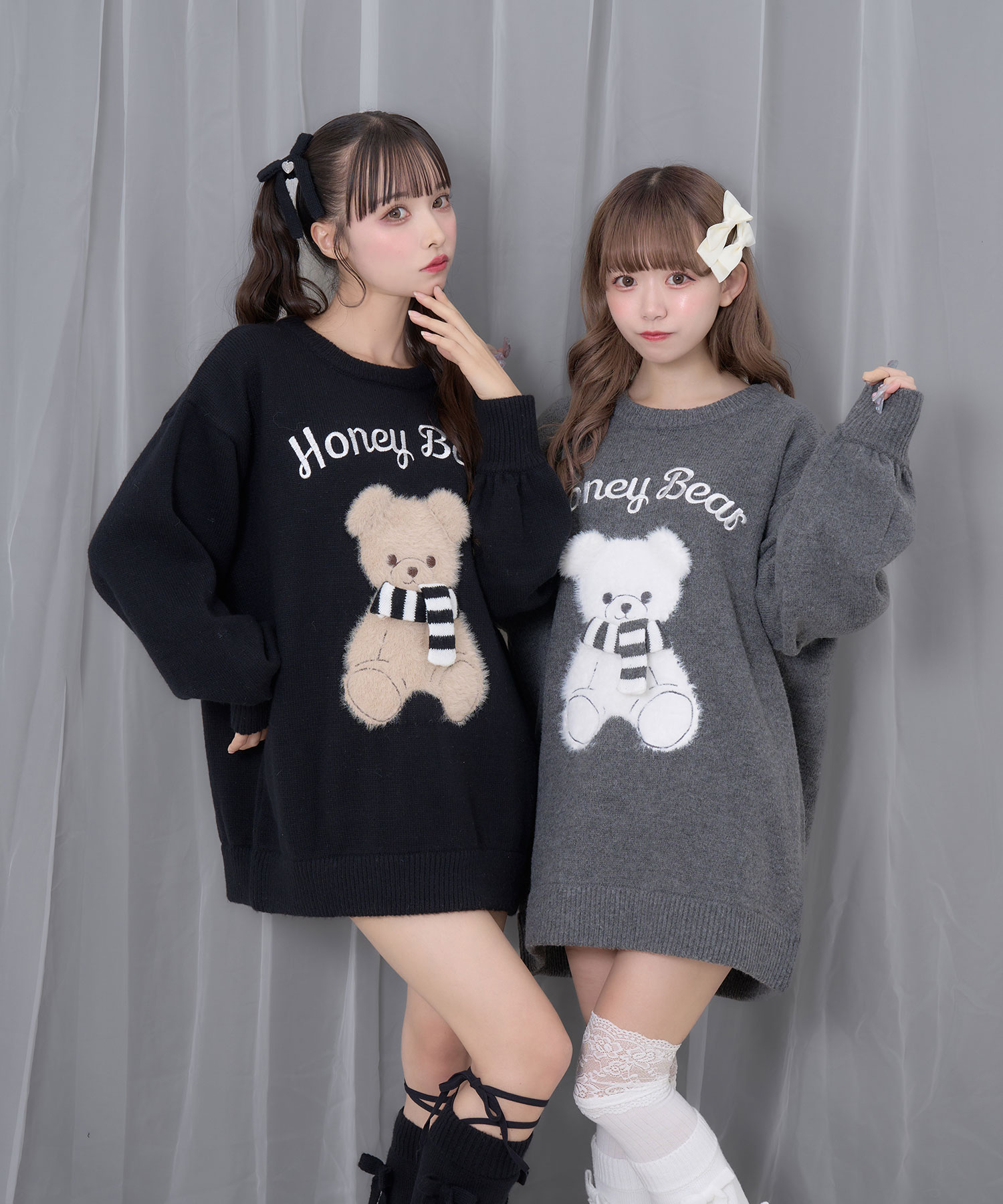 winterシナモンジャガードビッグニット