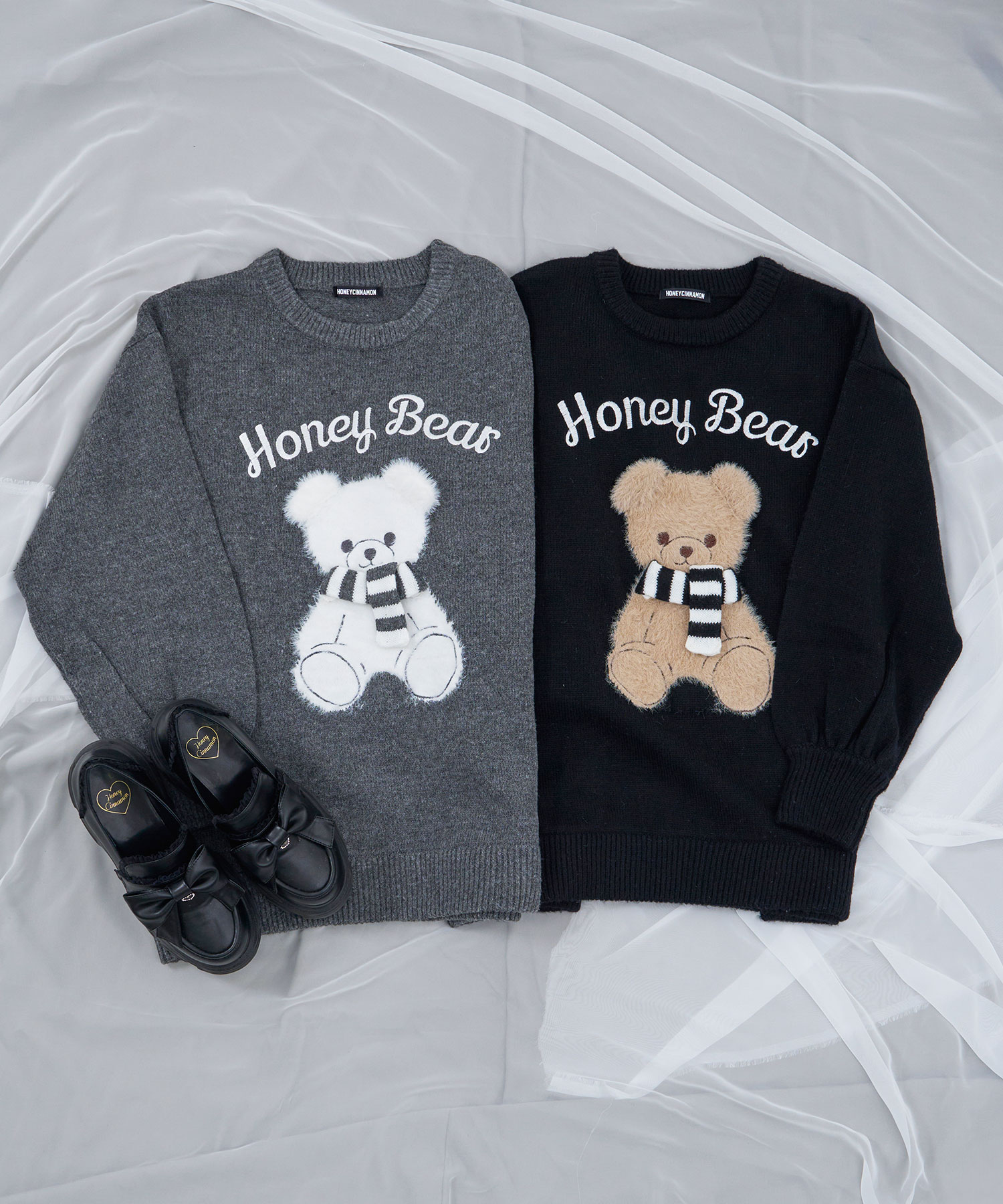 winterシナモンジャガードビッグニット