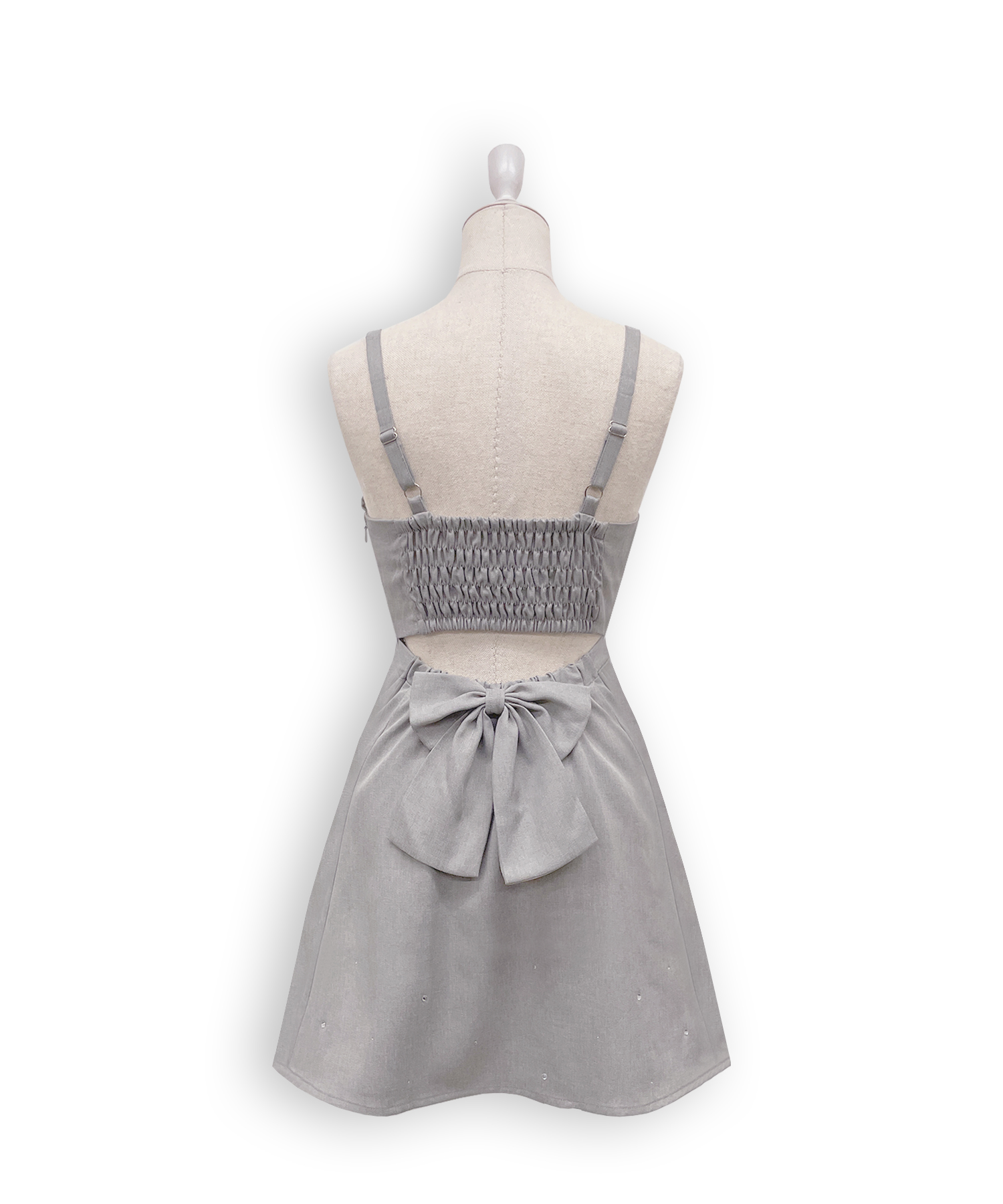 バックリボンカットアウトジャンスカ