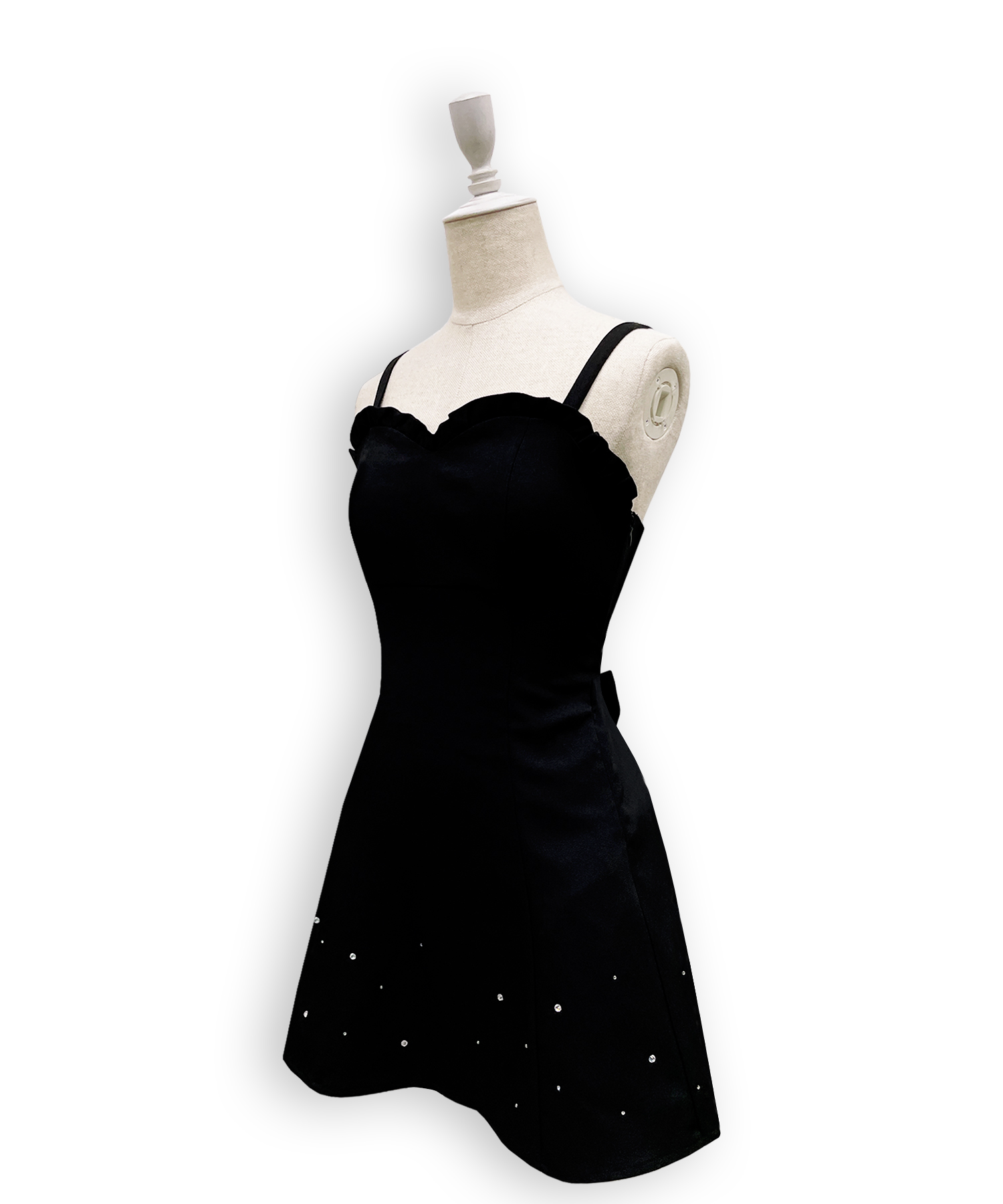 バックリボンカットアウトジャンスカ