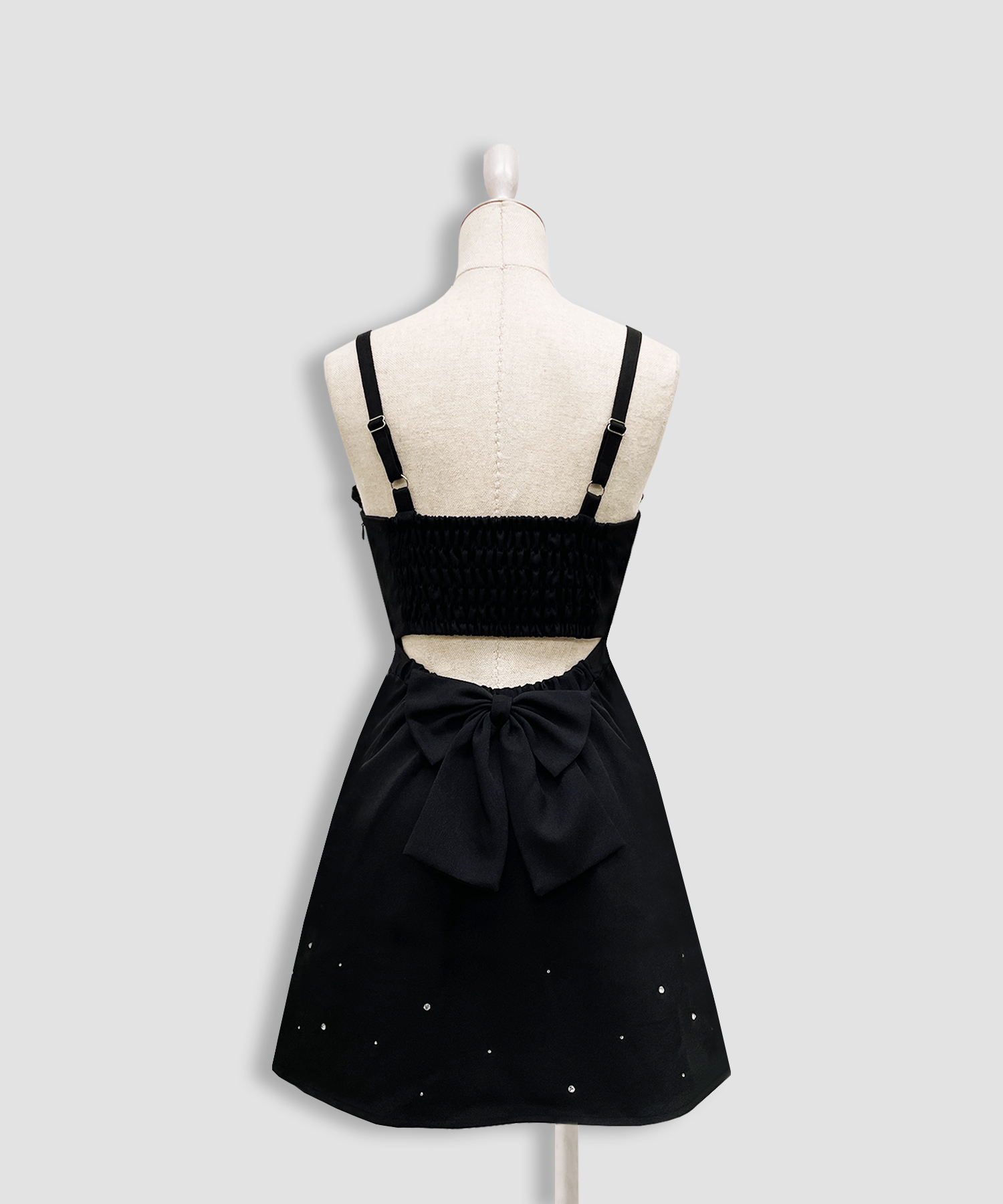 バックリボンカットアウトジャンスカ