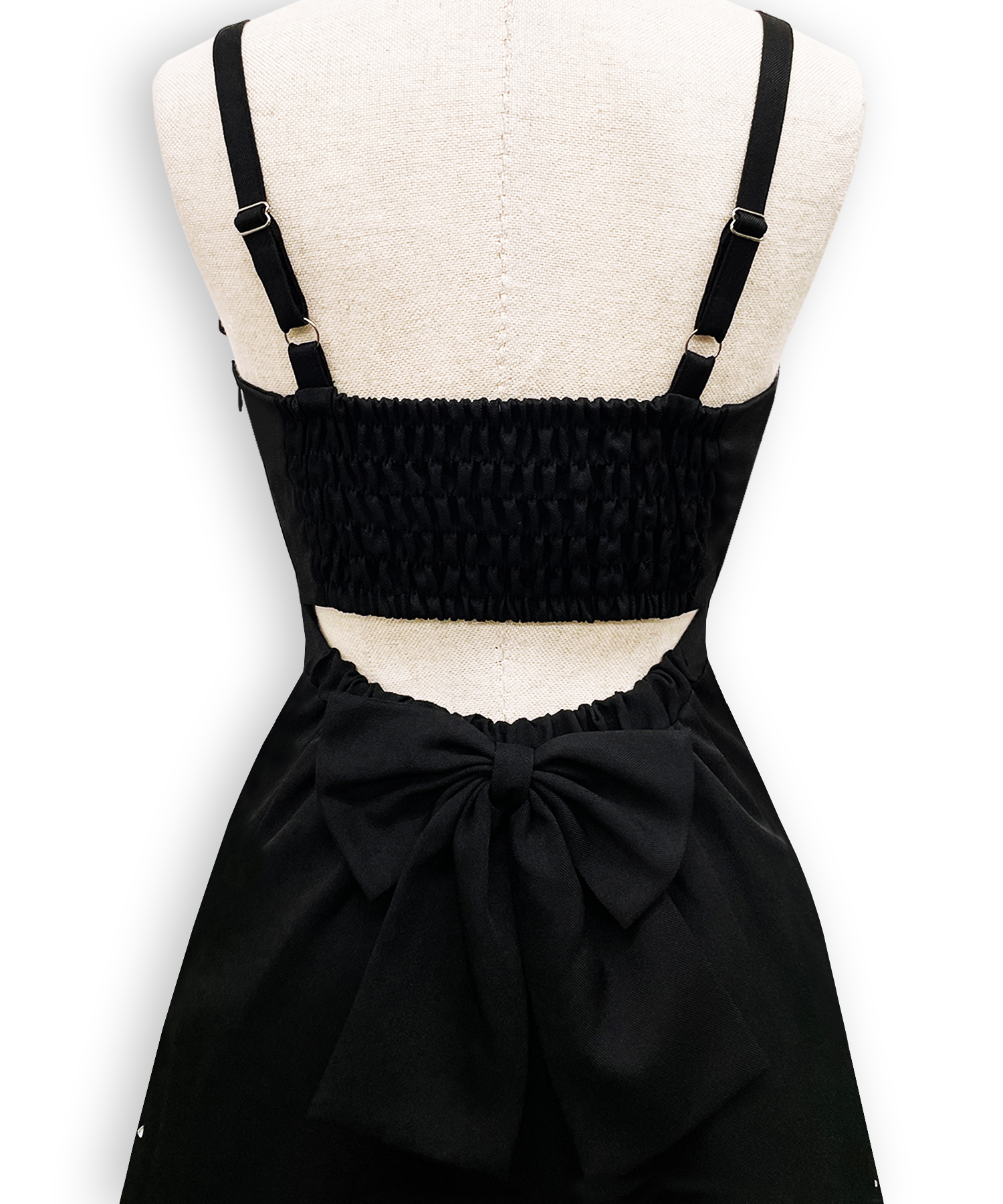 バックリボンカットアウトジャンスカ