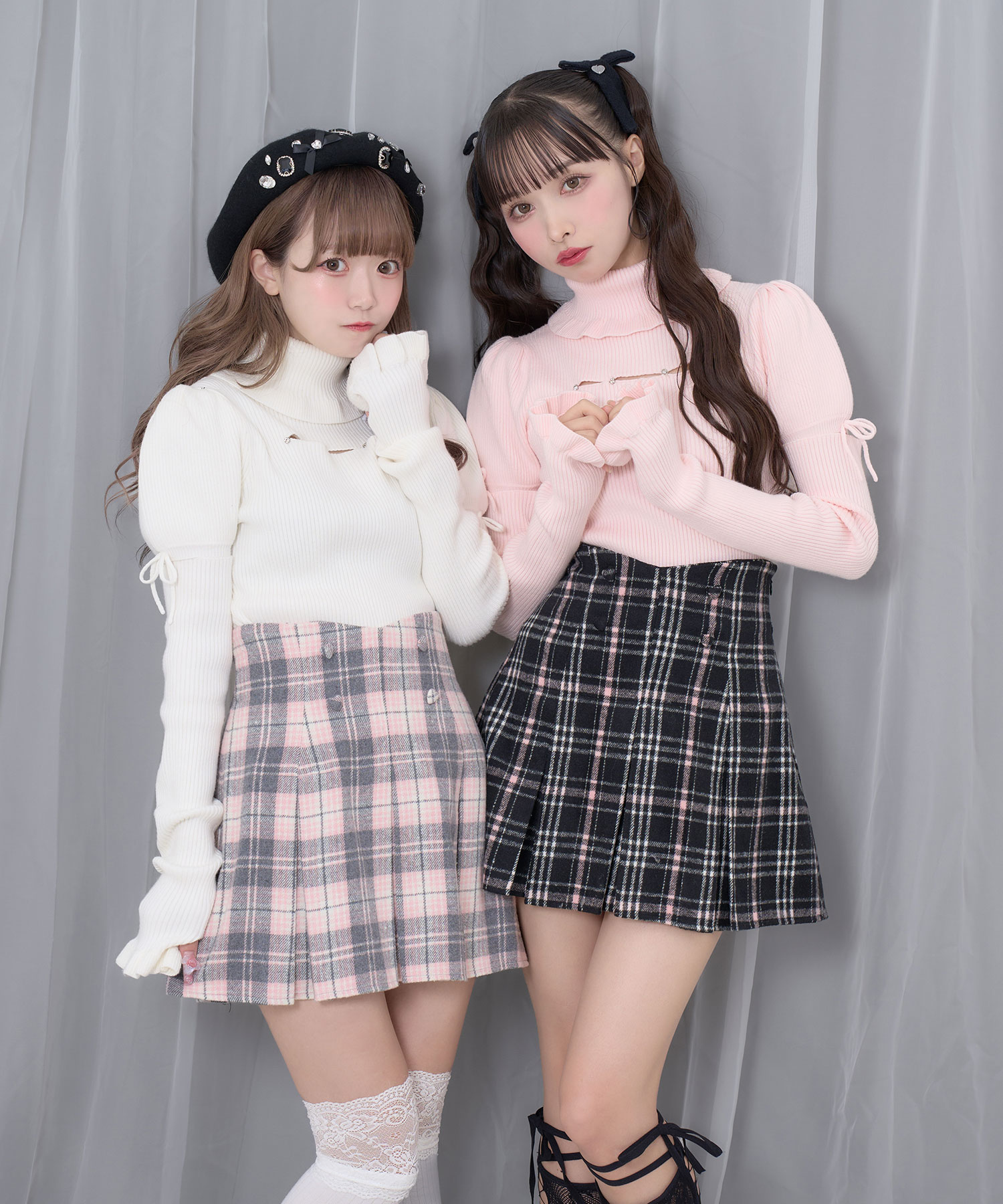 ハートボタンボックスプリーツミニスカート – BUNNY APARTMENT