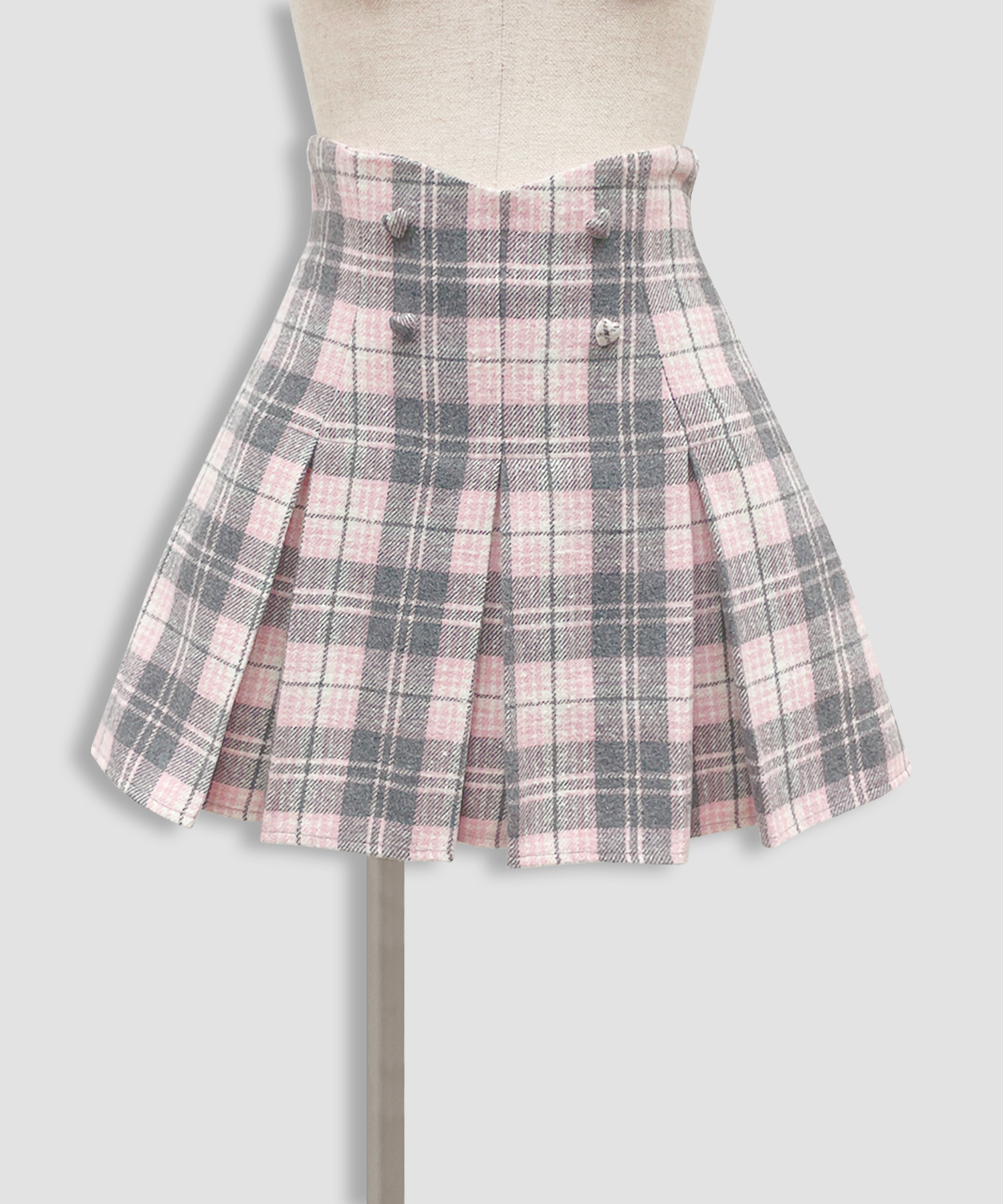 ハートボタンボックスプリーツミニスカート – BUNNY APARTMENT ハートボタンボックスプリーツミニスカート – BUNNY APARTMENT