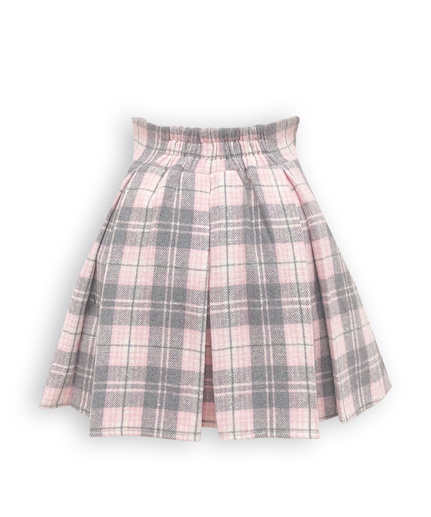 ハートボタンボックスプリーツミニスカート