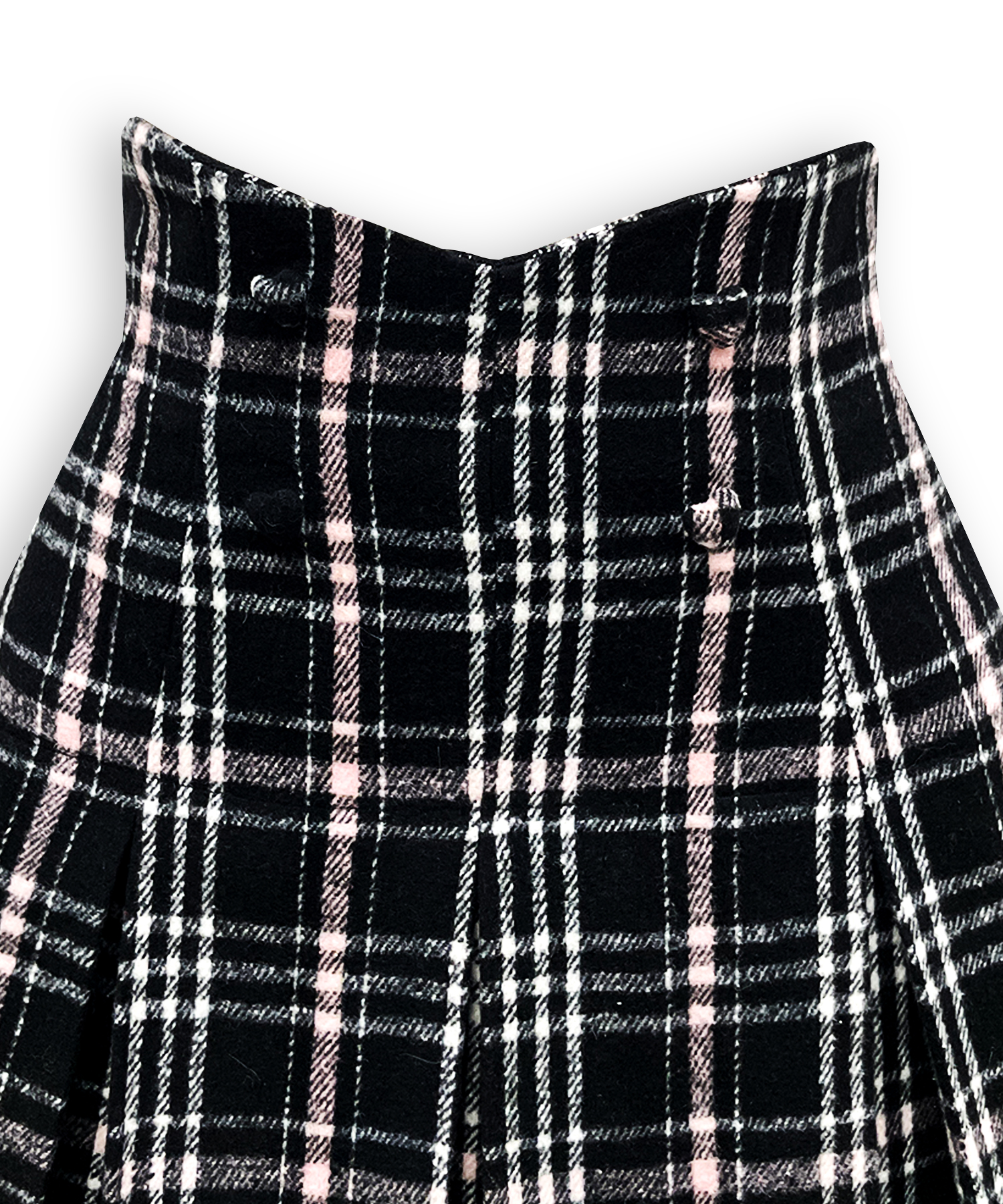 ハートボタンボックスプリーツミニスカート