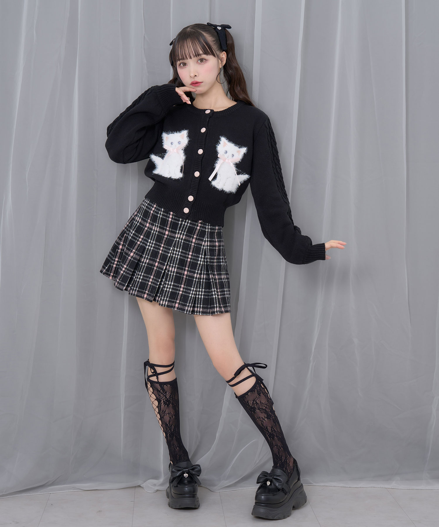 ハイウエストボックスミニスカート ハートボタンボックスプリーツミニスカート – BUNNY APARTMENT