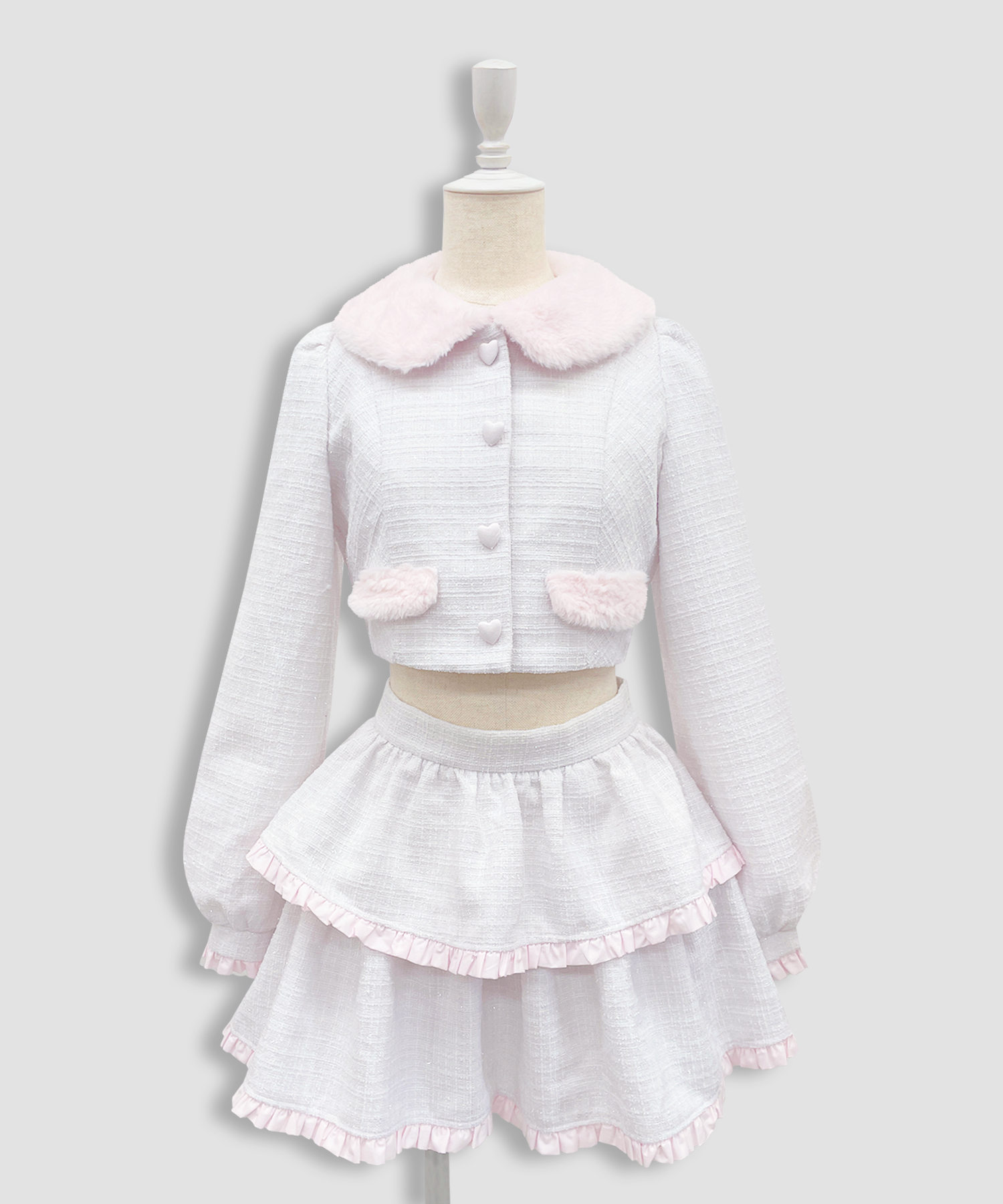 エコファーカラーツイードセットアップ