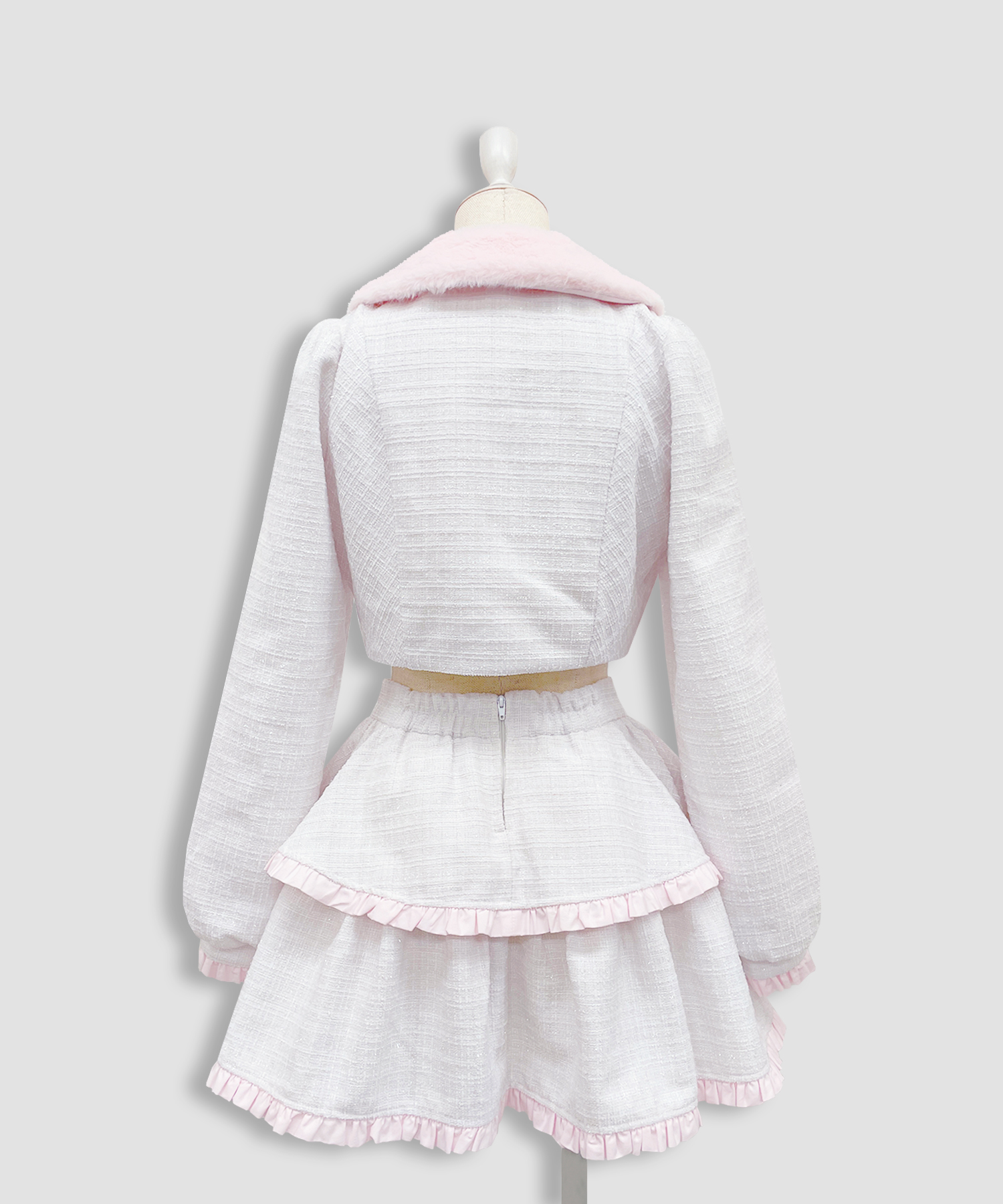 エコファーカラーツイードセットアップ