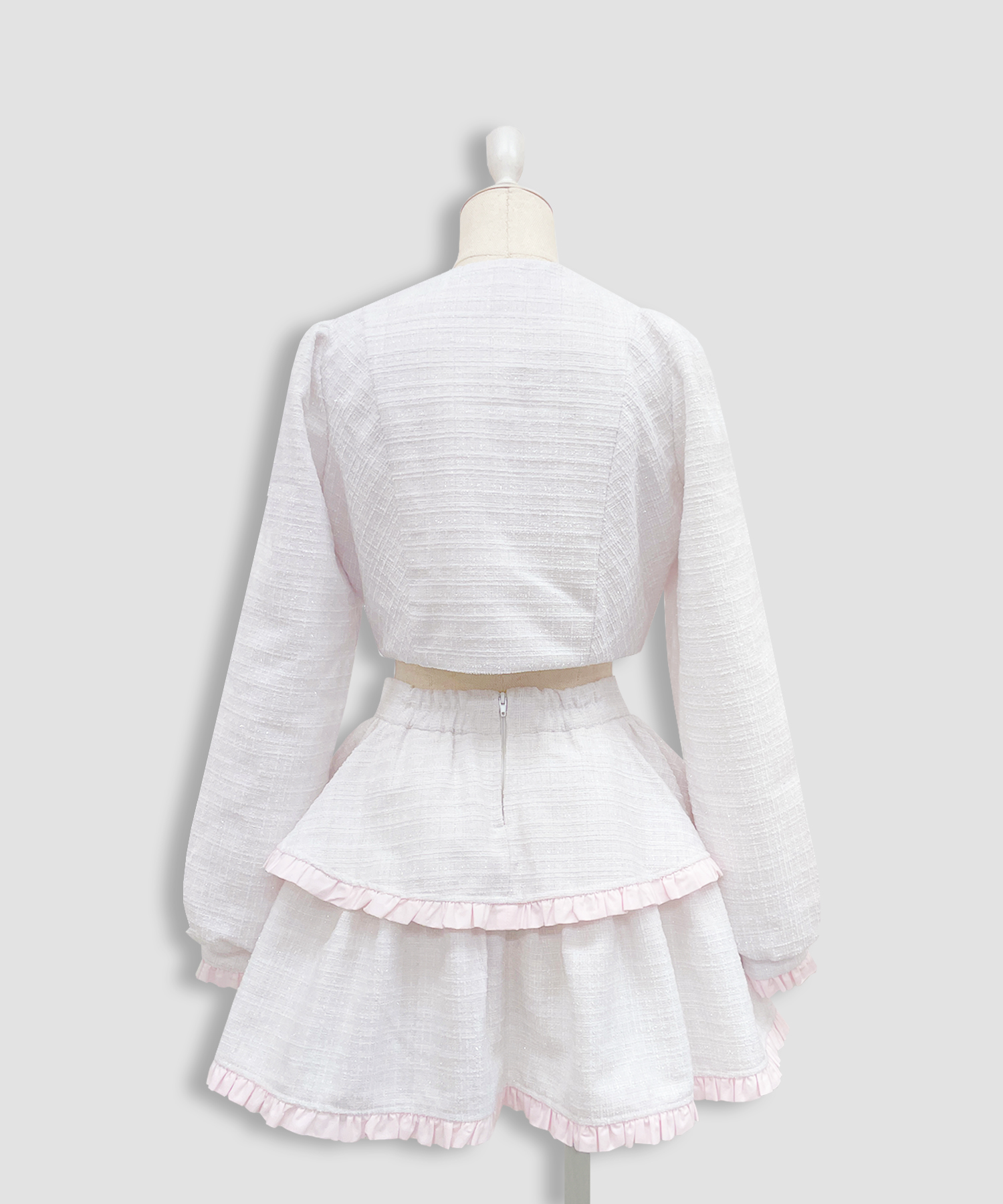 エコファーカラーツイードセットアップ