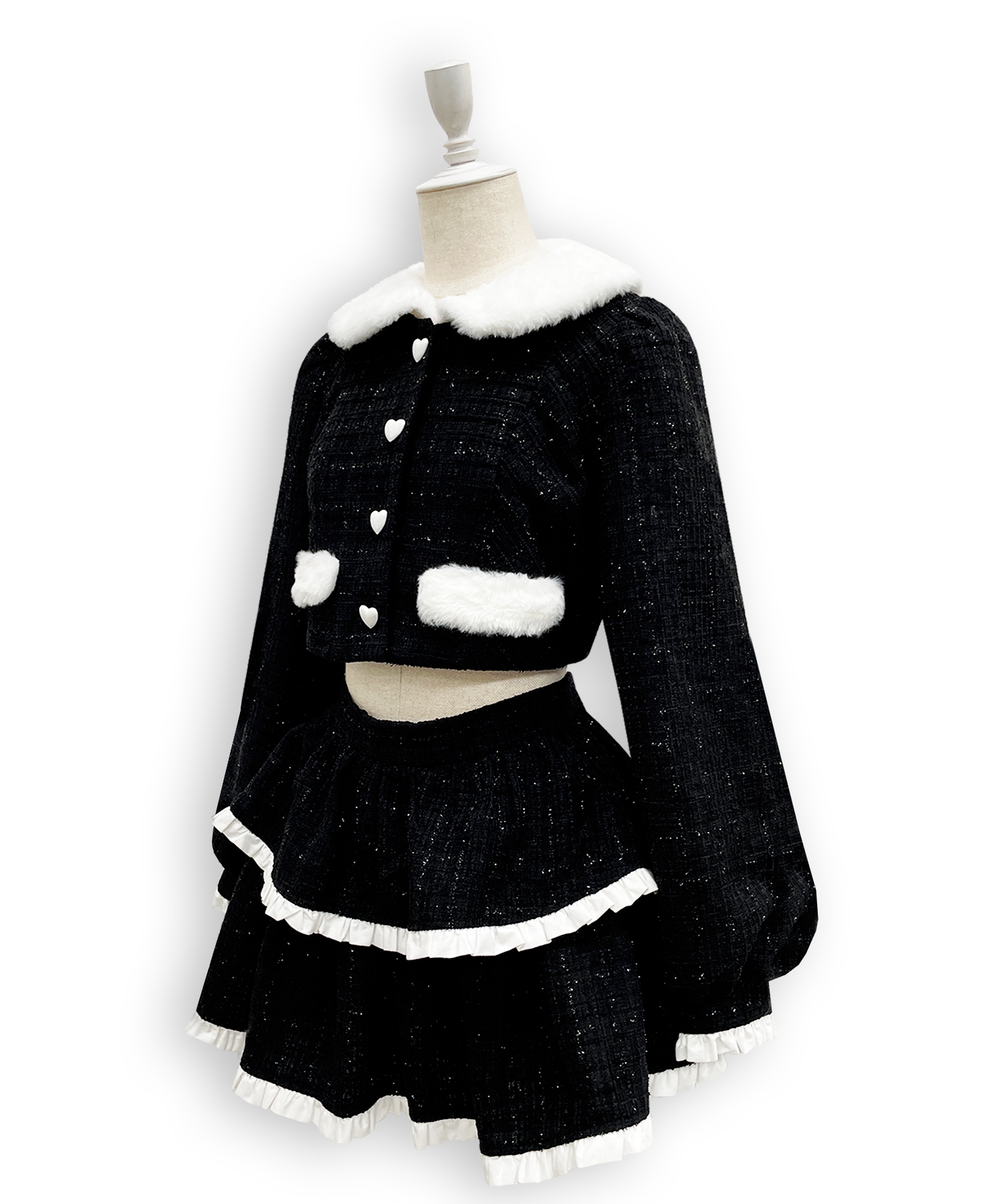 エコファーカラーツイードセットアップ – BUNNY APARTMENT