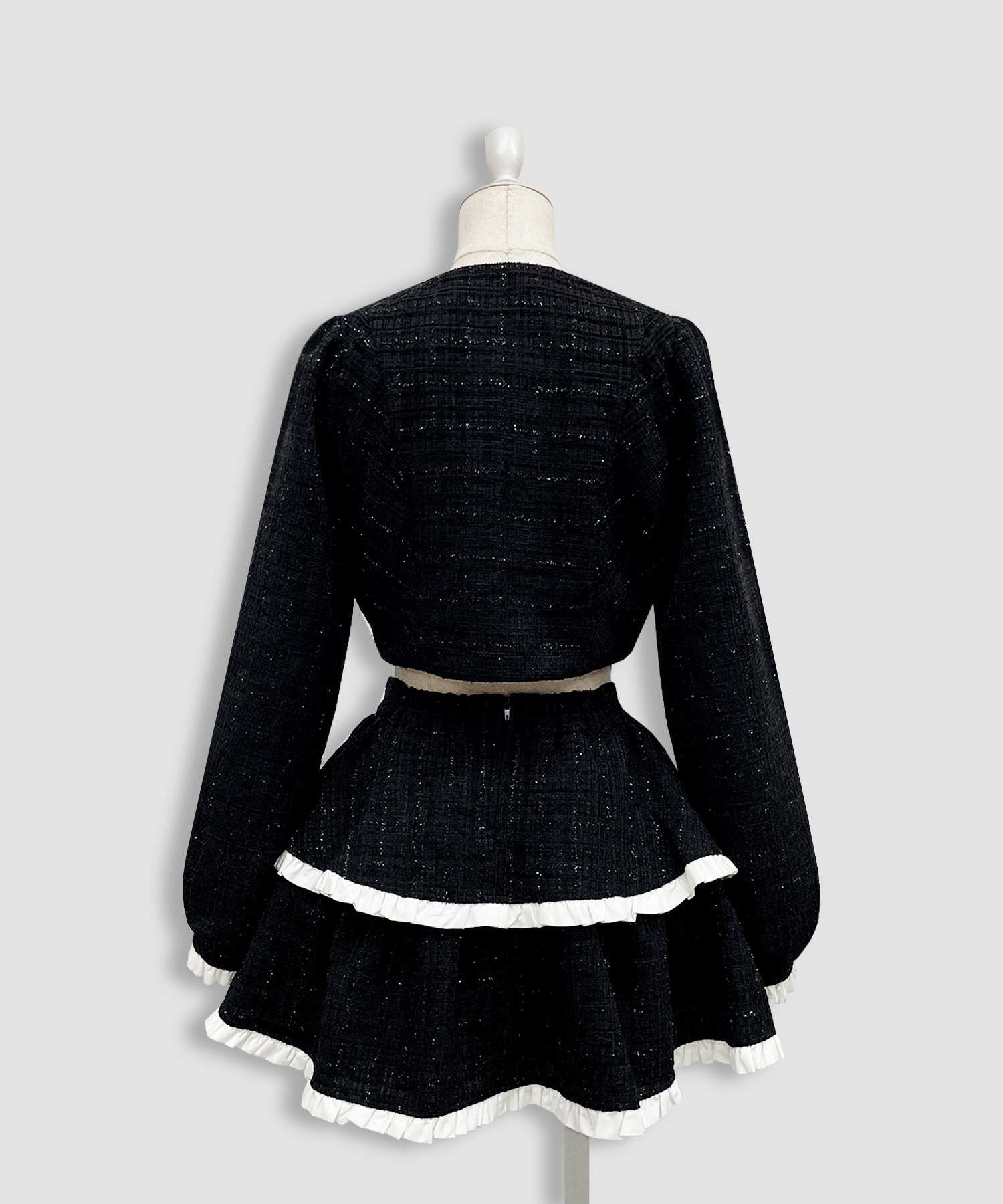 エコファーカラーツイードセットアップ