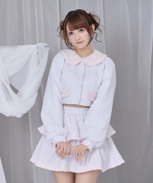 エコファーカラーツイードセットアップ