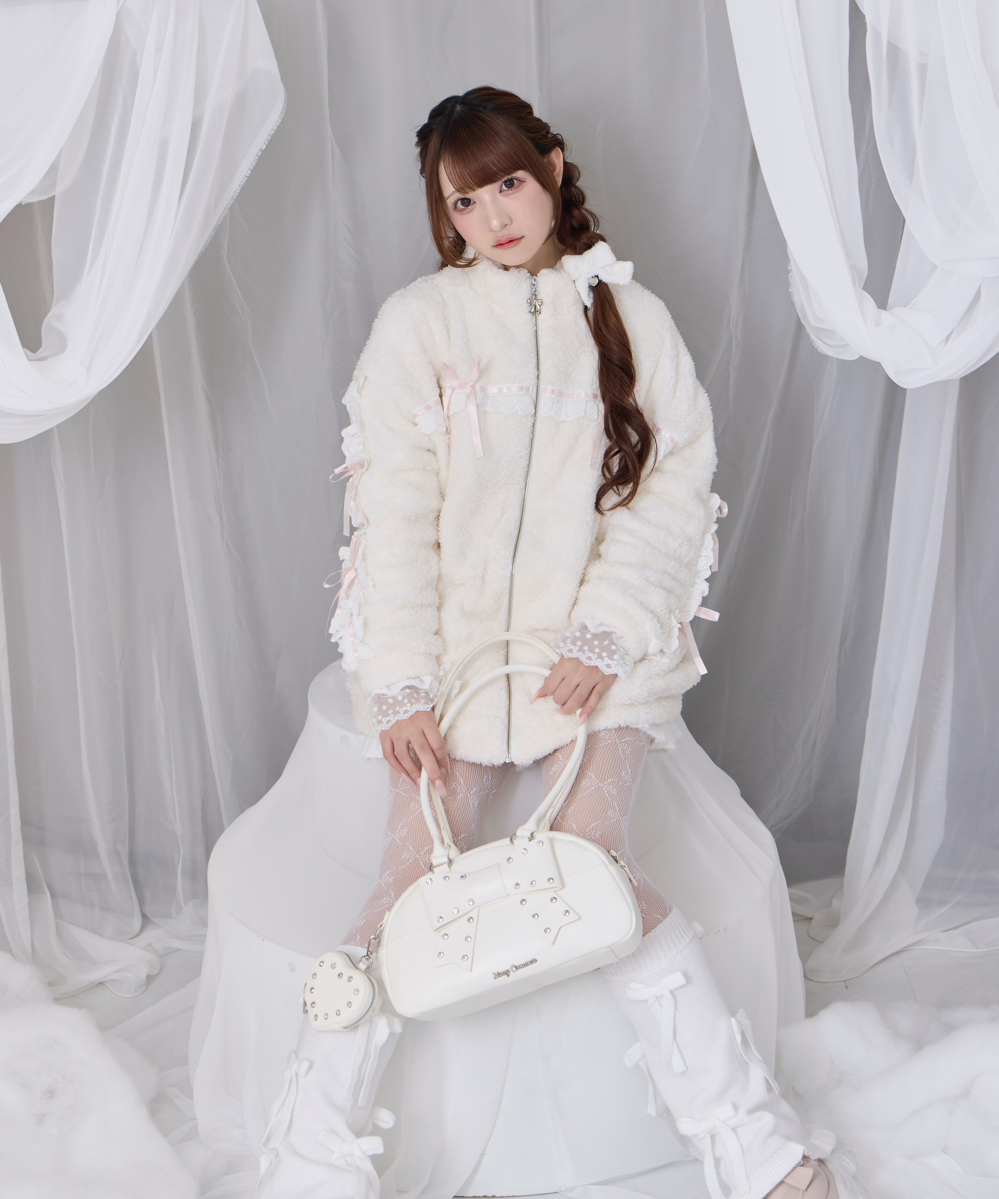 リボンボストンバッグ