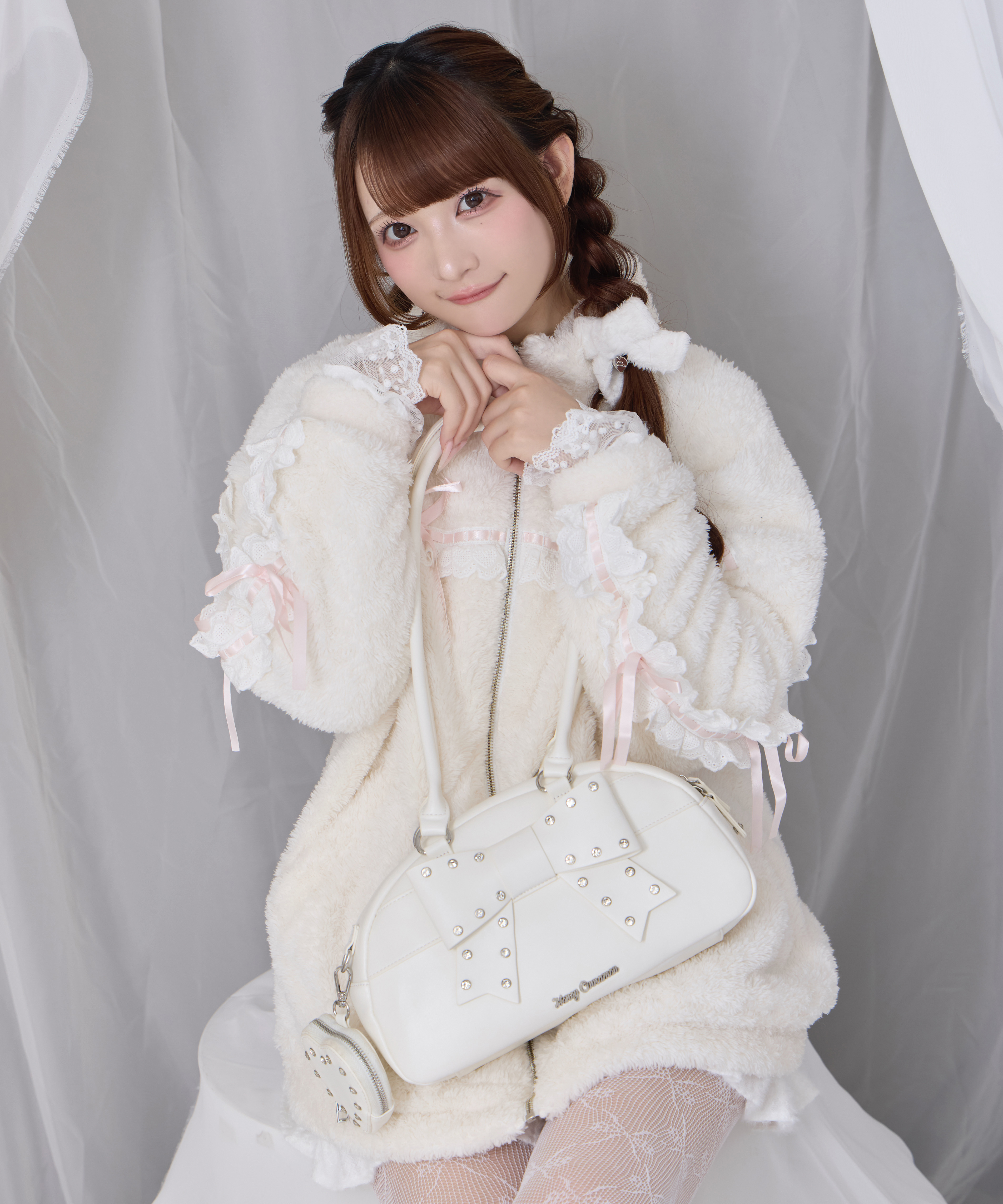 リボンボストンバッグ