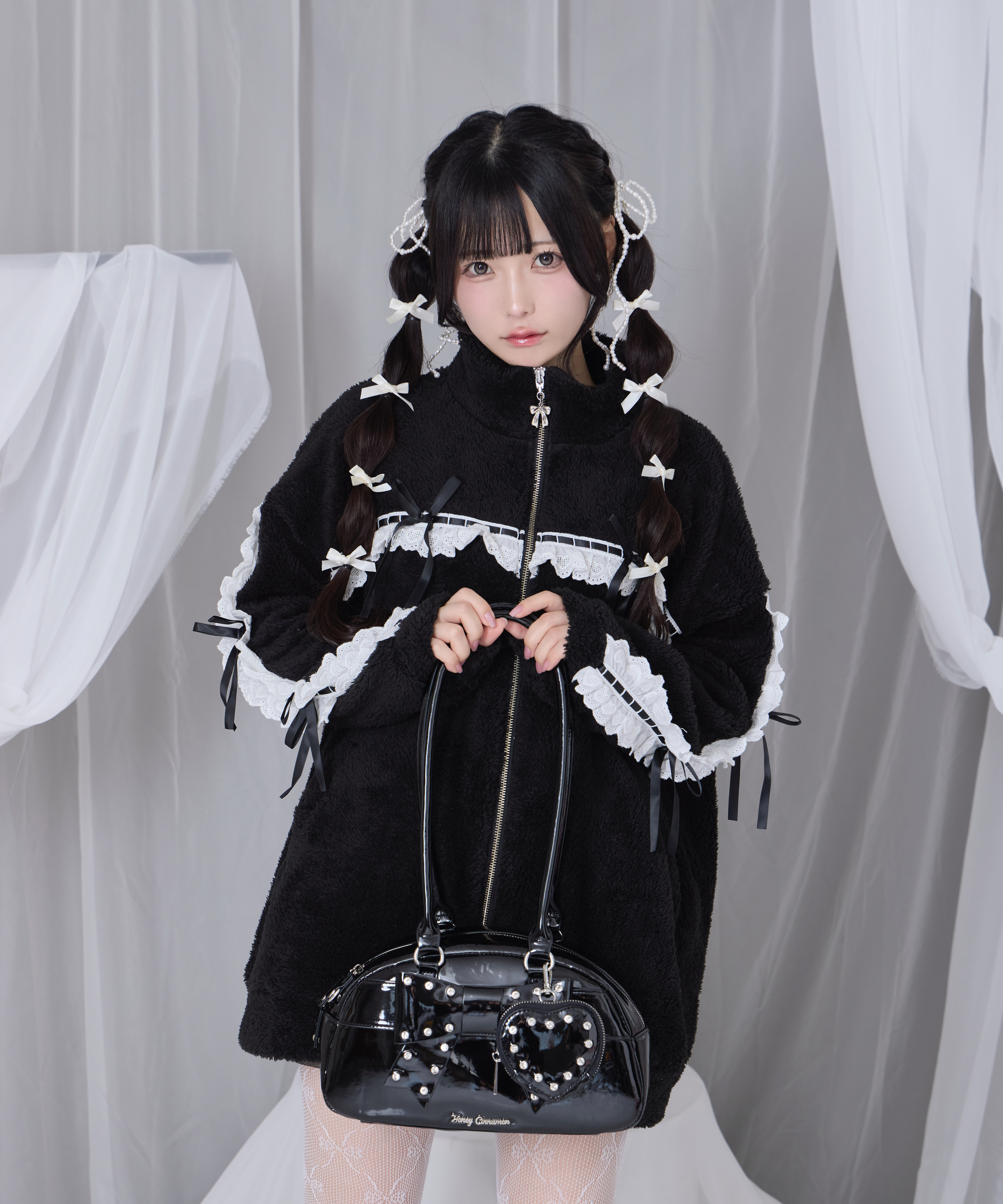 リボンボストンバッグ