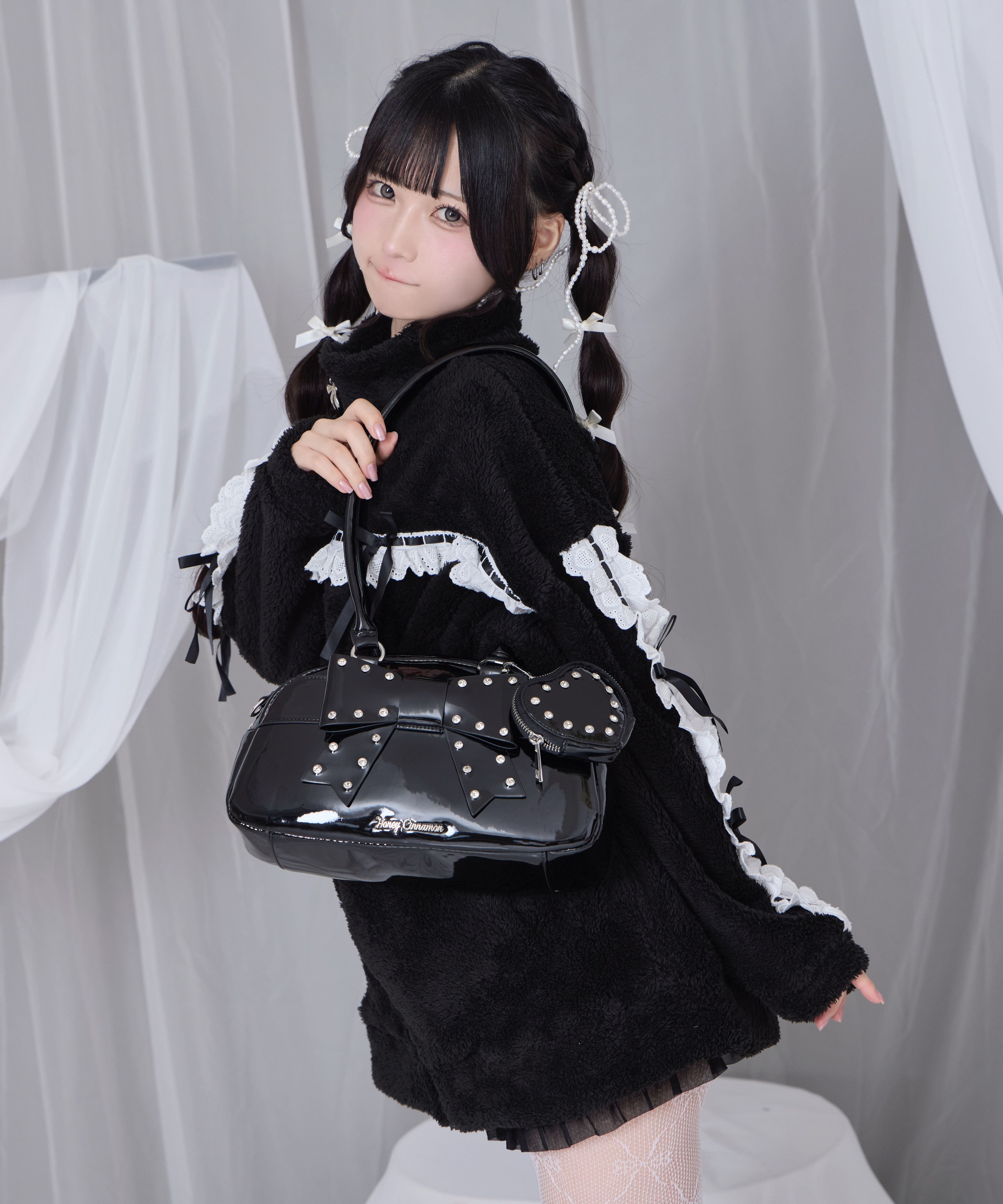 リボンボストンバッグ