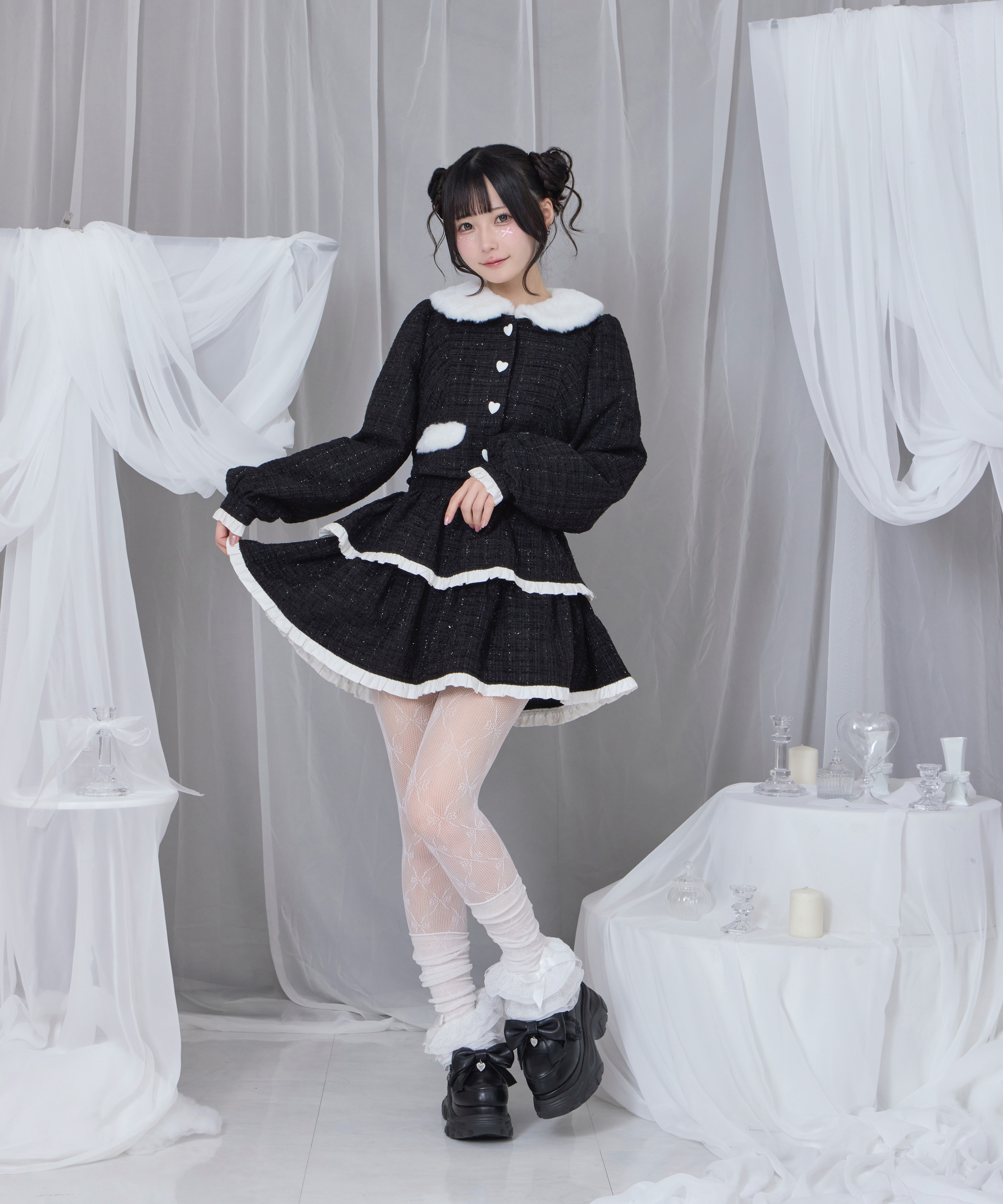 エコファーカラーツイードセットアップ