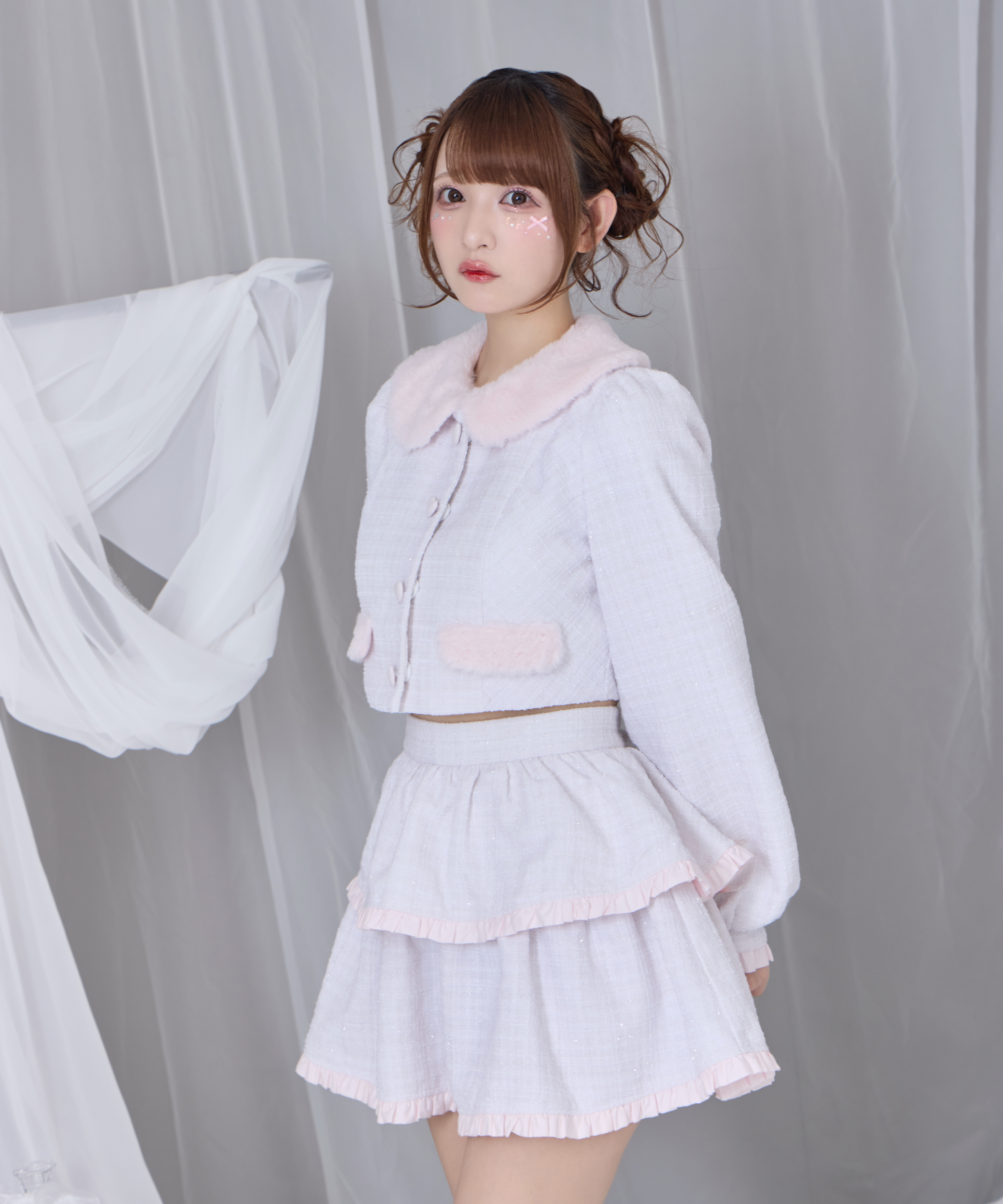 エコファーカラーツイードセットアップ