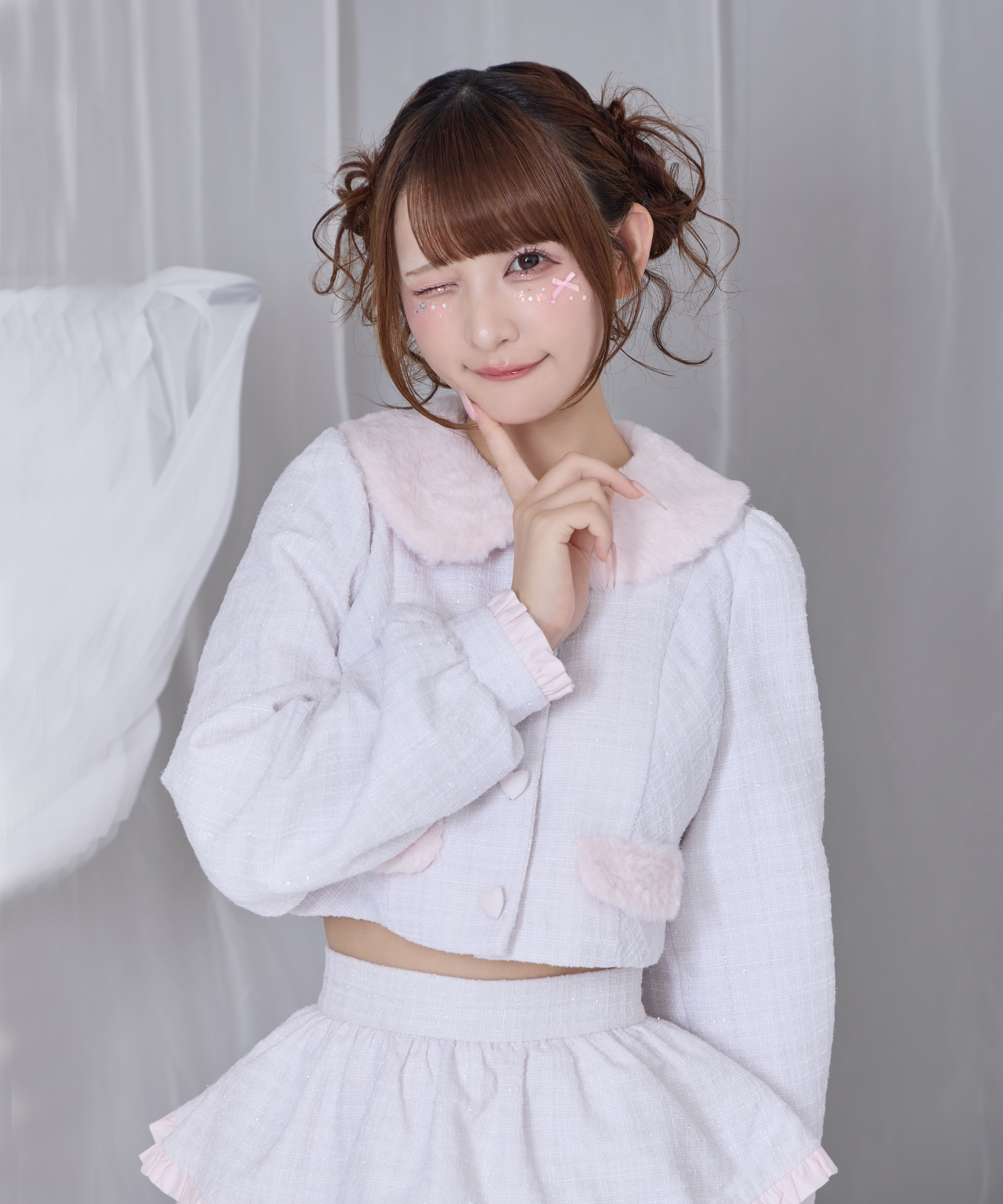 エコファーカラーツイードセットアップ