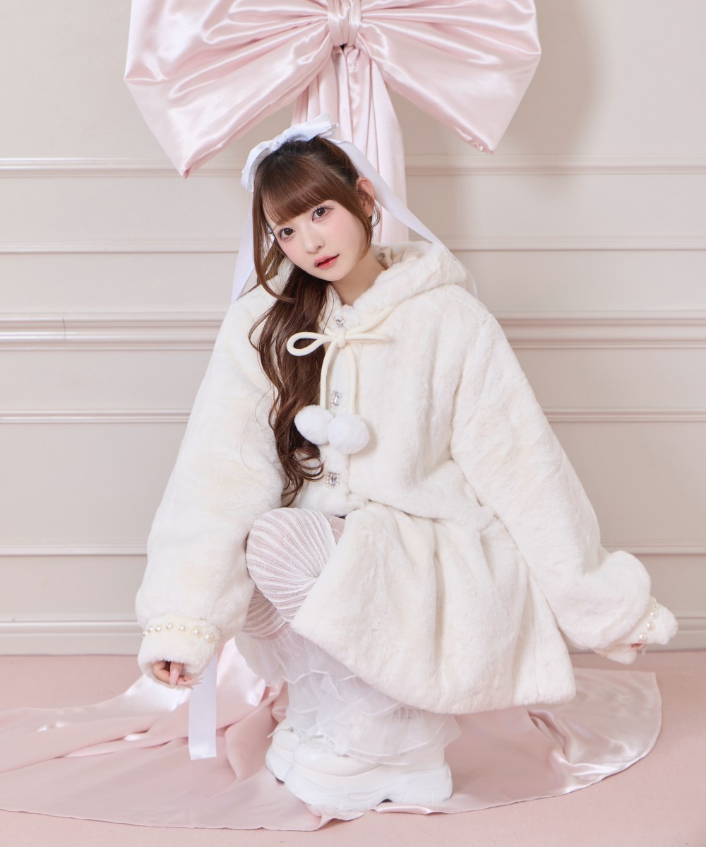 ぽんぽんリボンうさみみエコファーコート – BUNNY APARTMENT