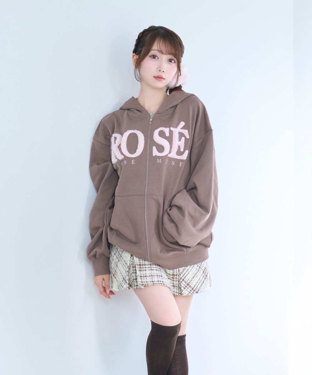 Fur logo zip hoodie – BUNNY APARTMENT